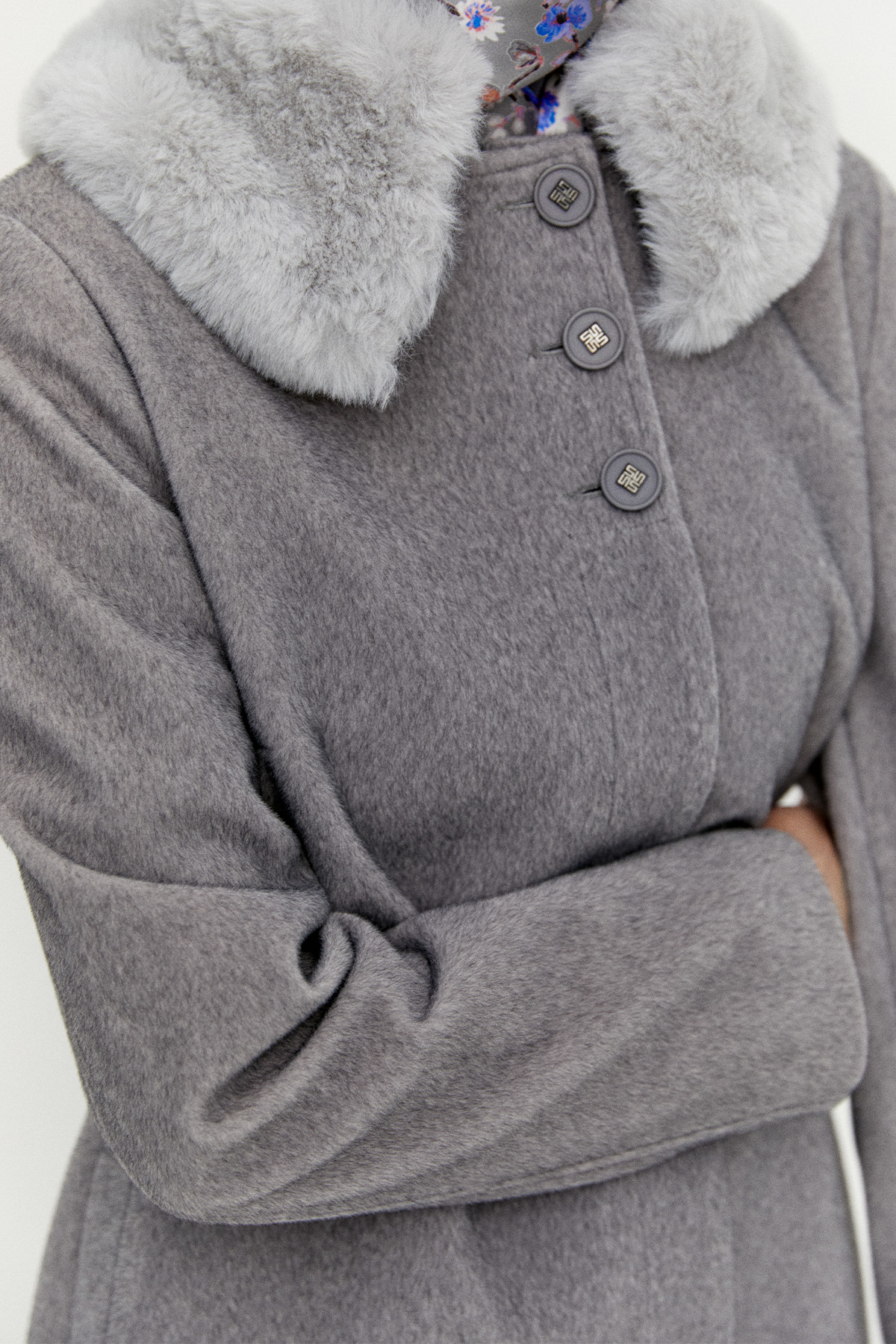 Çıkarılabilir Kürklü Kaşe Kaban