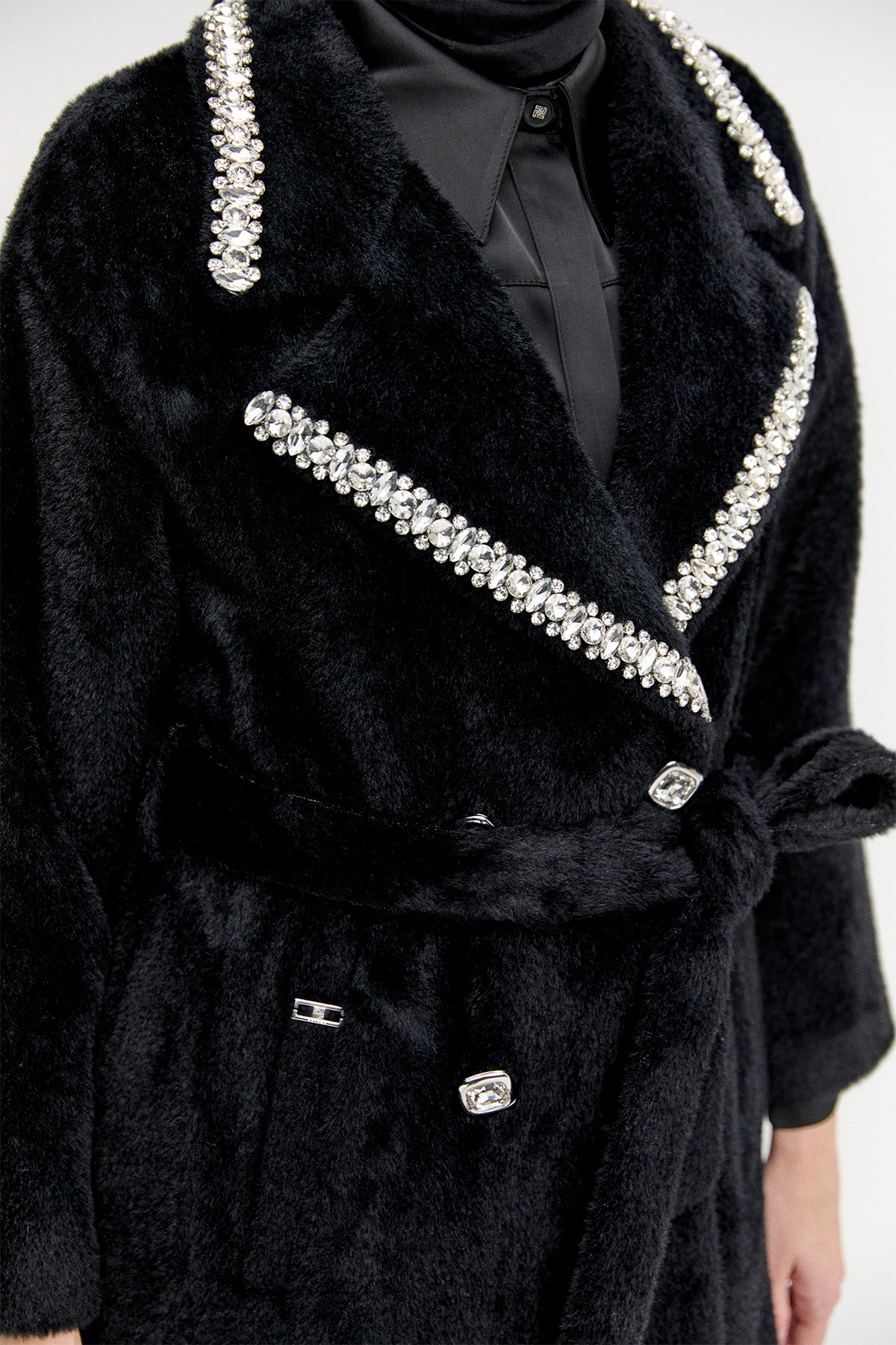 Taş Detaylı Angora Kaban, Tesettür Giyim