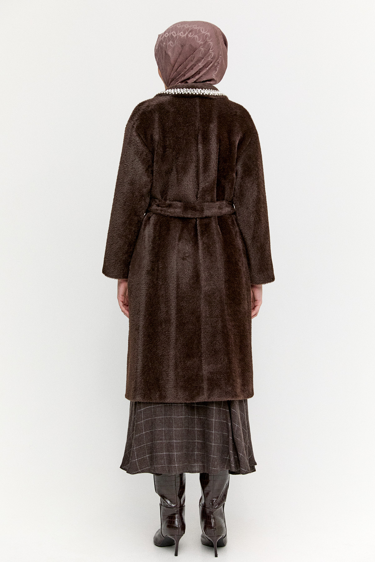 Taş Detaylı Angora Kaban, Tesettür Giyim