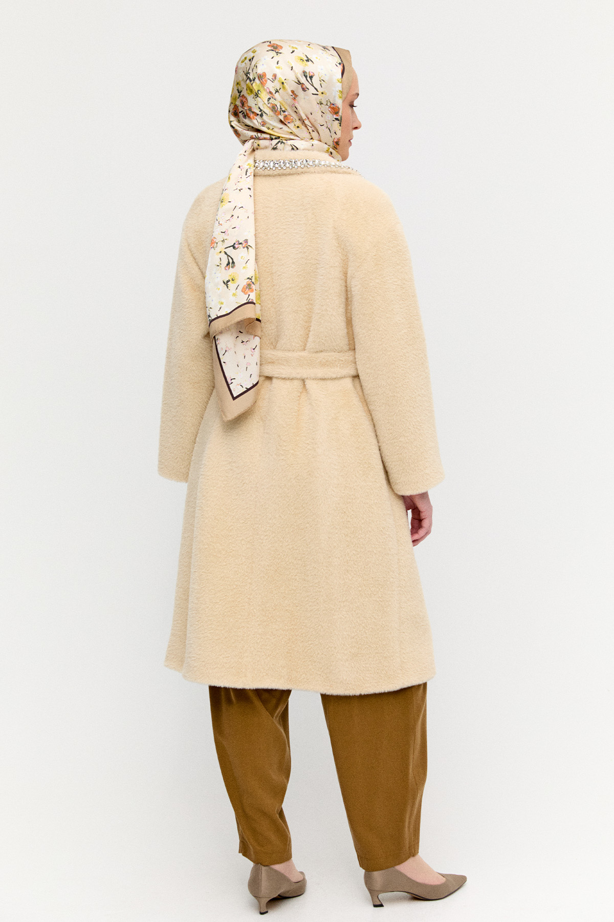 Taş Detaylı Angora Kaban, Tesettür Giyim