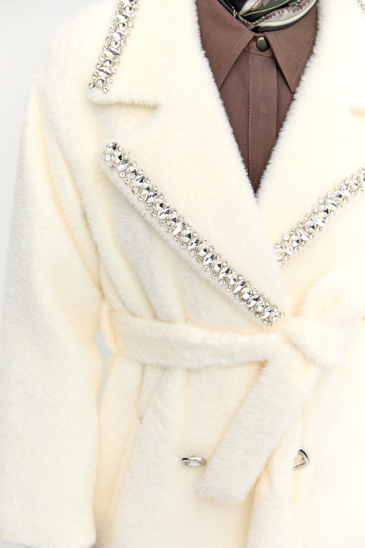 Taş Detaylı Angora Kaban, Tesettür Giyim