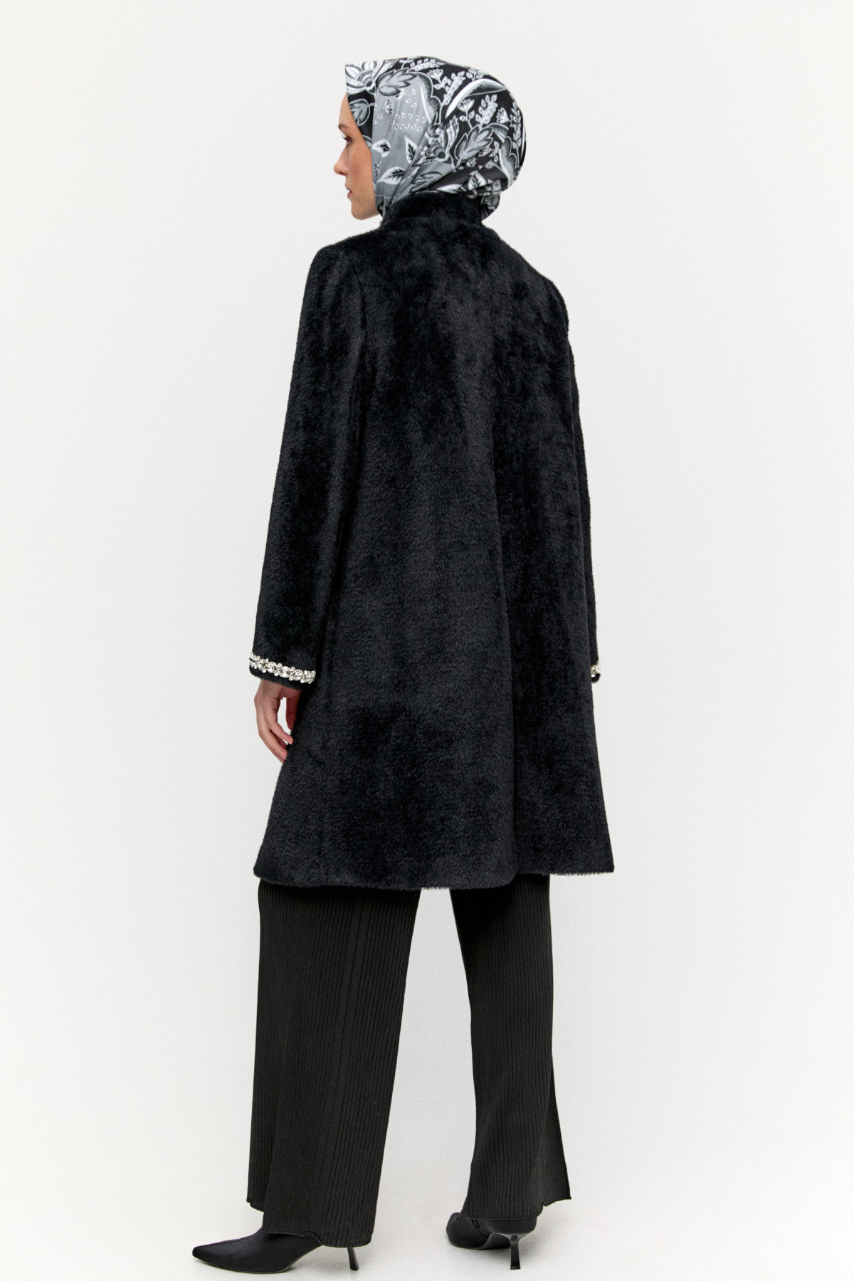 Taş Detaylı Angora Kaban, Tesettür Giyim