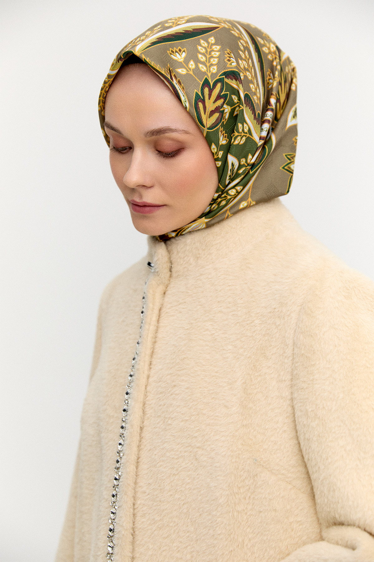 Taş Detaylı Angora Kaban, Tesettür Giyim