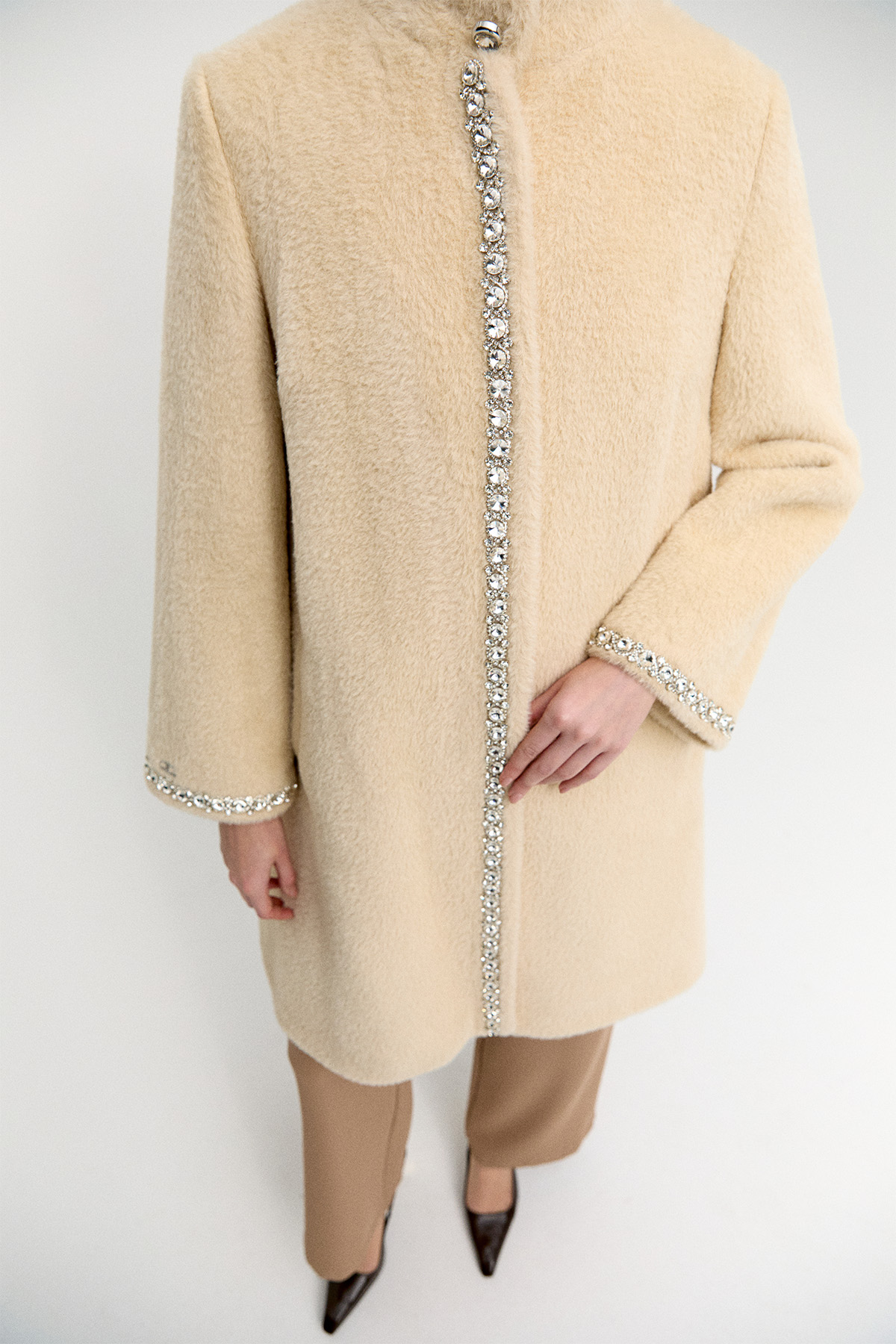 Taş Detaylı Angora Kaban, Tesettür Giyim