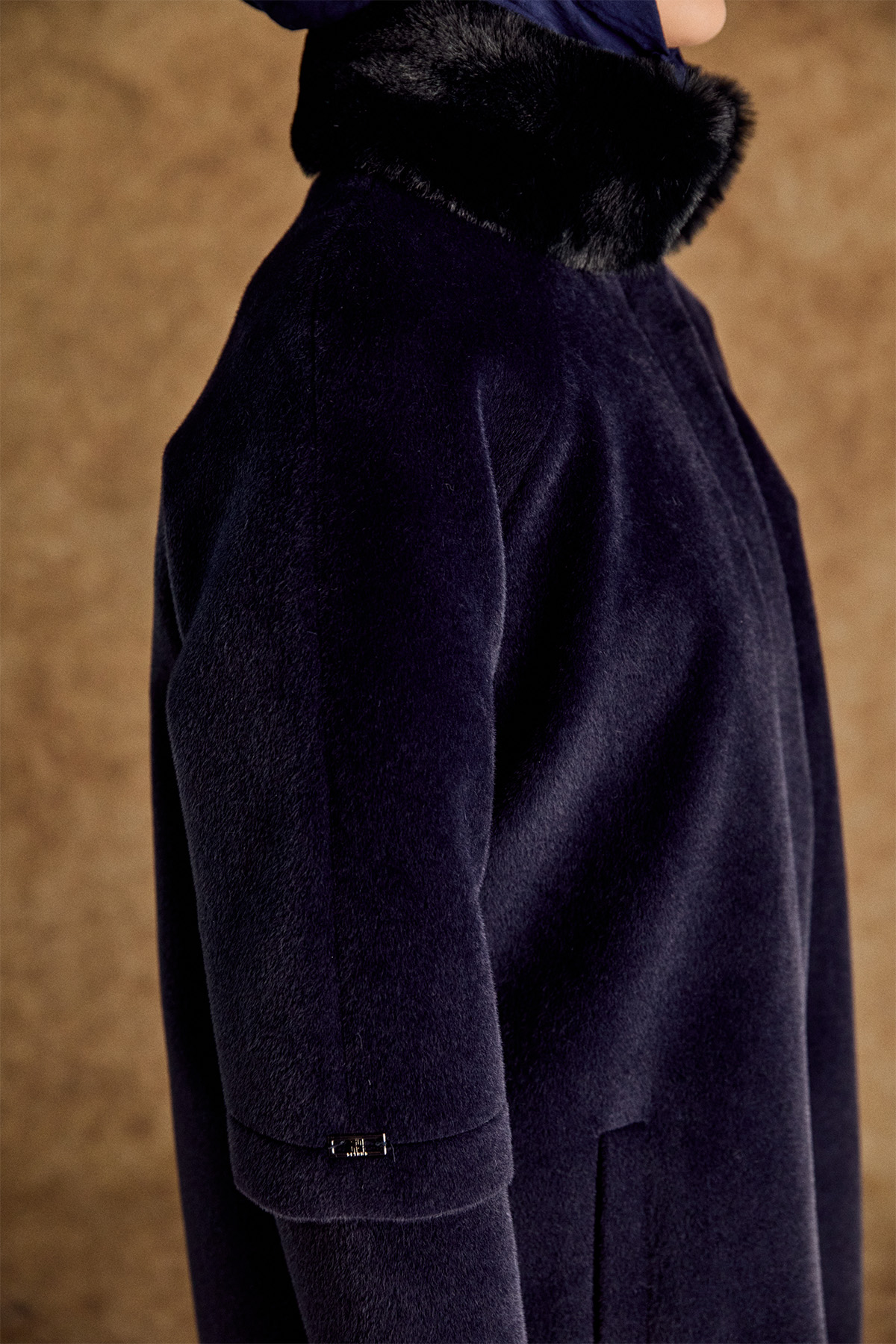 Seyyar Suni Kürklü Büyük Beden Kaban