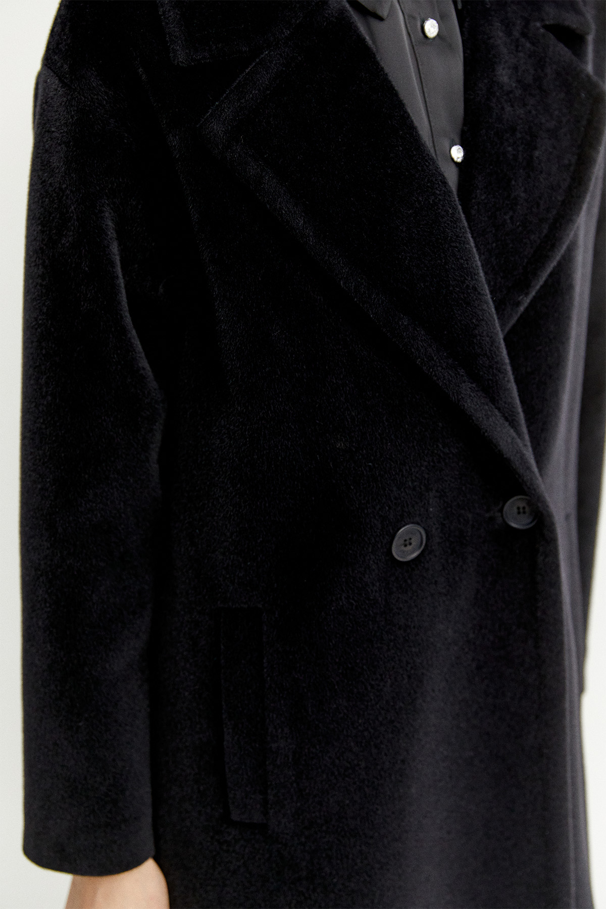 Melanjlı Fileto Cepli Kaban, Tesettür Giyim