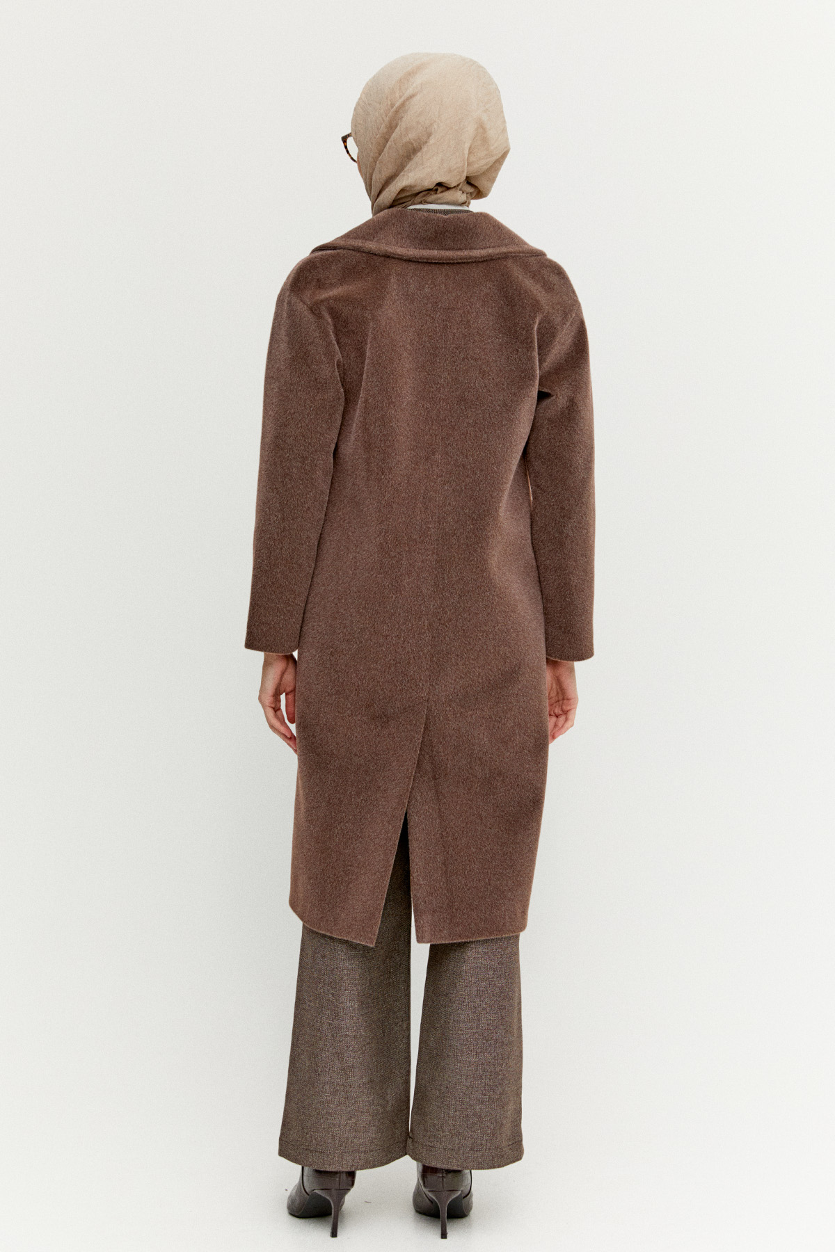 Melanjlı Fileto Cepli Kaban, Tesettür Giyim