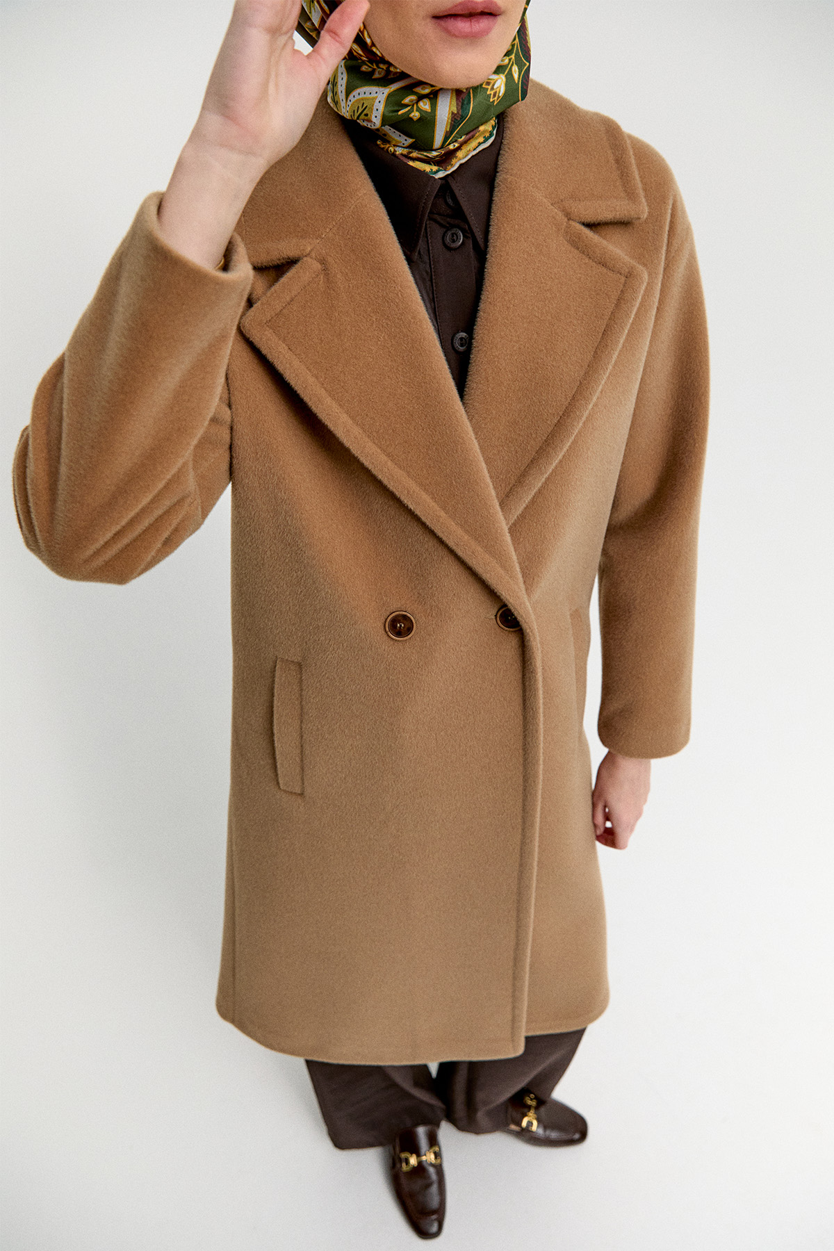 Melanjlı Fileto Cepli Kaban, Tesettür Giyim