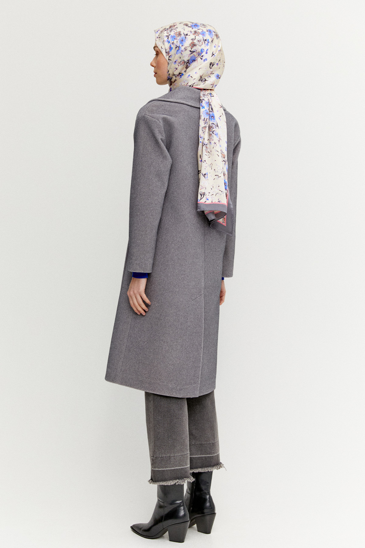 Melanjlı Fileto Cepli Kaban, Tesettür Giyim