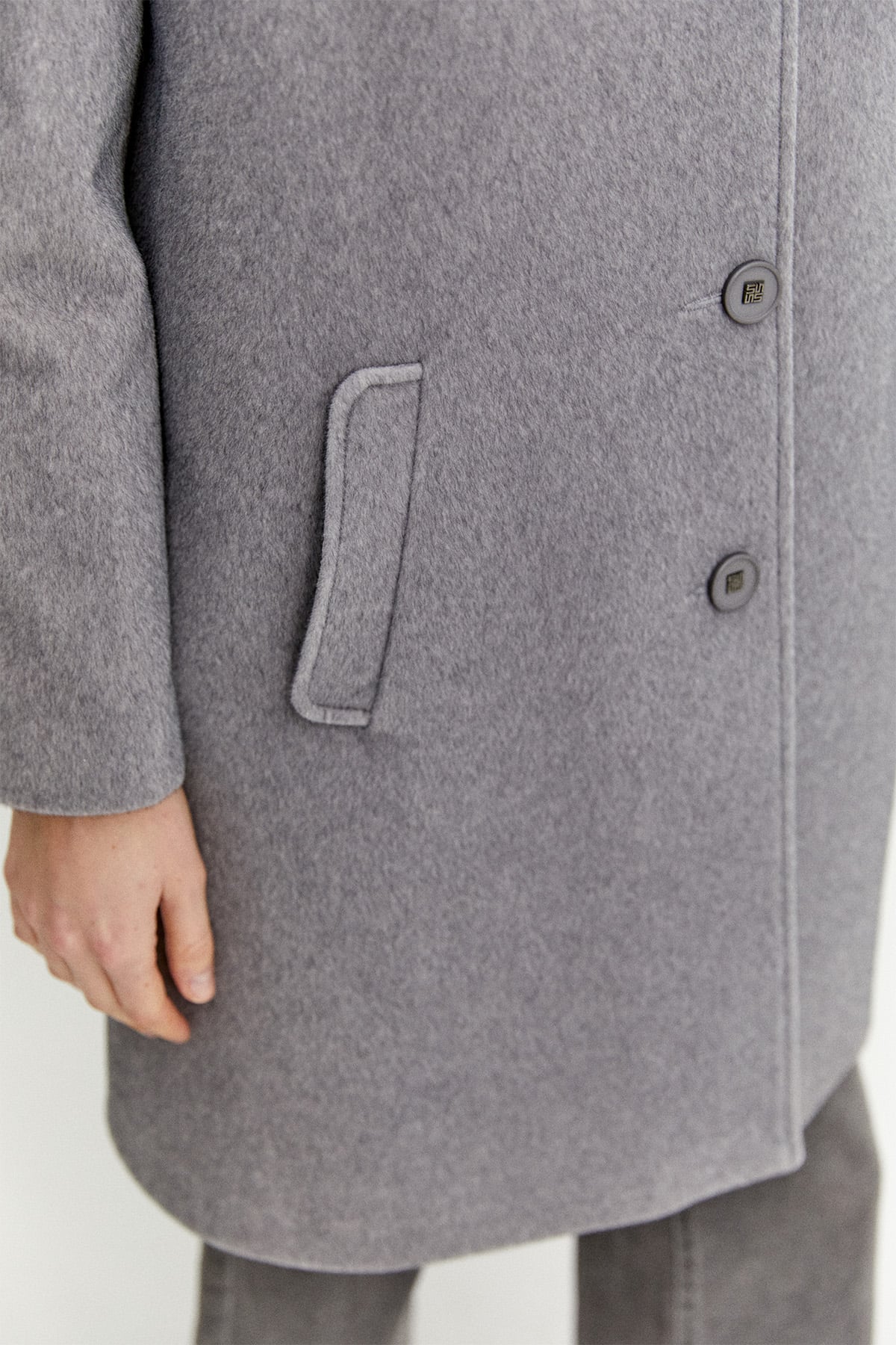 Melanjlı Kaşe Kaban Büyük Beden, Tesettür Giyim