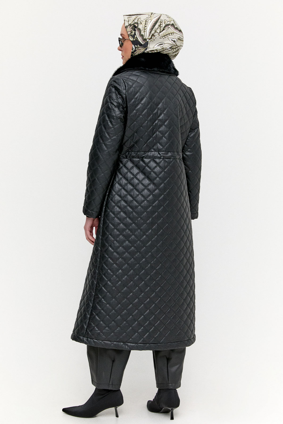 Seyyar Kürklü Stoperli Kaban, Tesettür Giyim