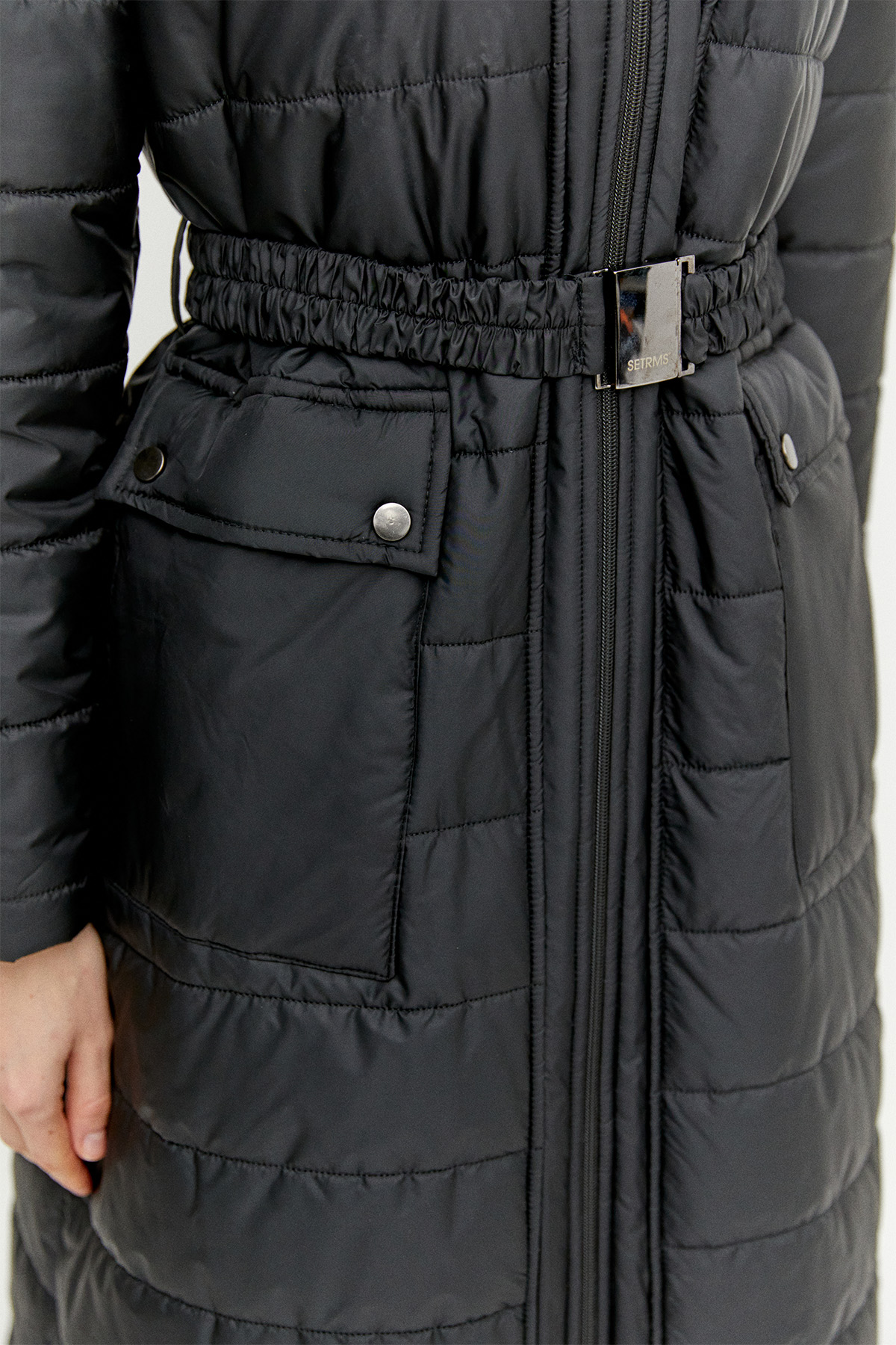 Seyyar Kapüşonlu Kapitone Kaban, Tesettür Giyim