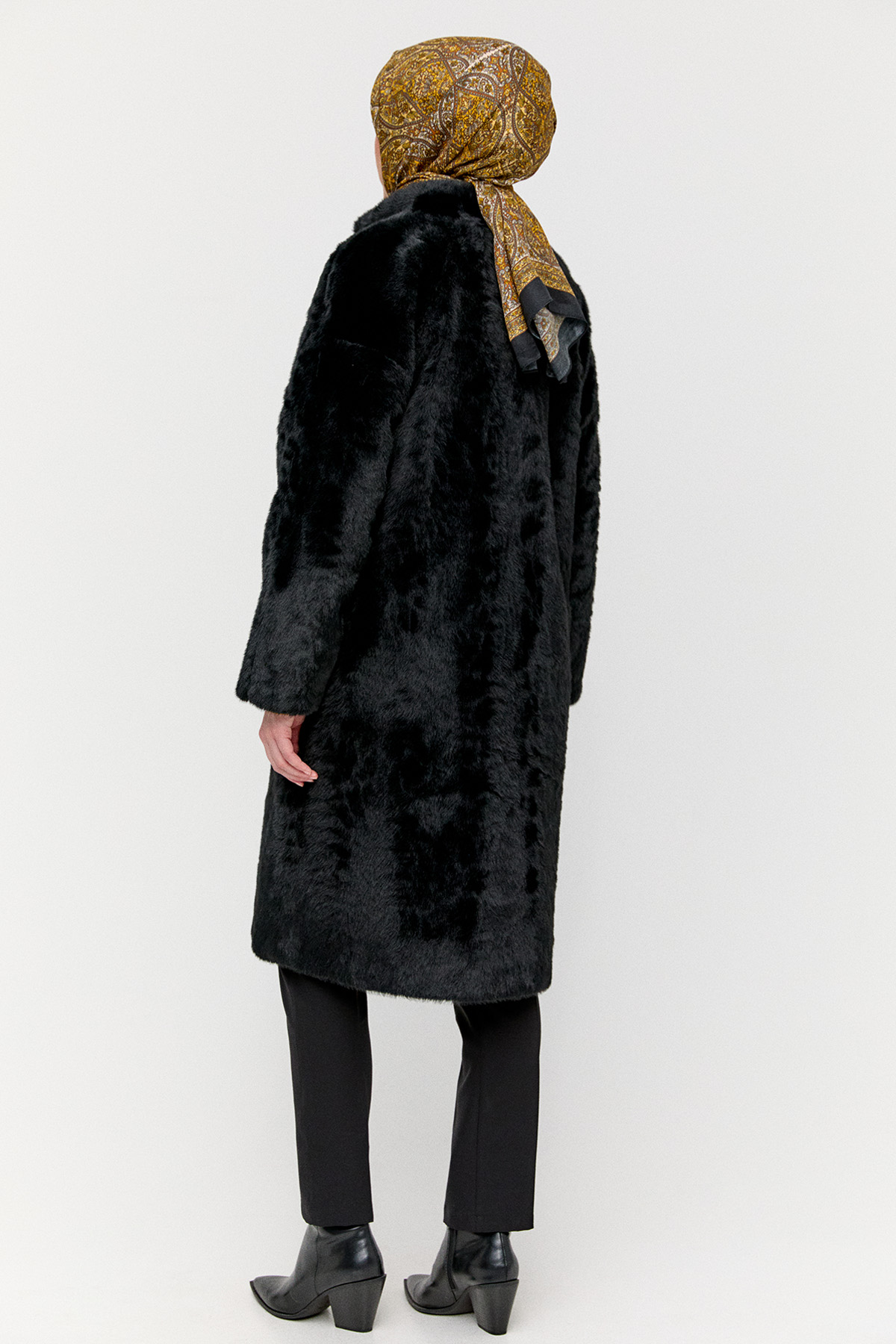 Suni Kürk Çift Cepli Kaban, Tesettür Giyim