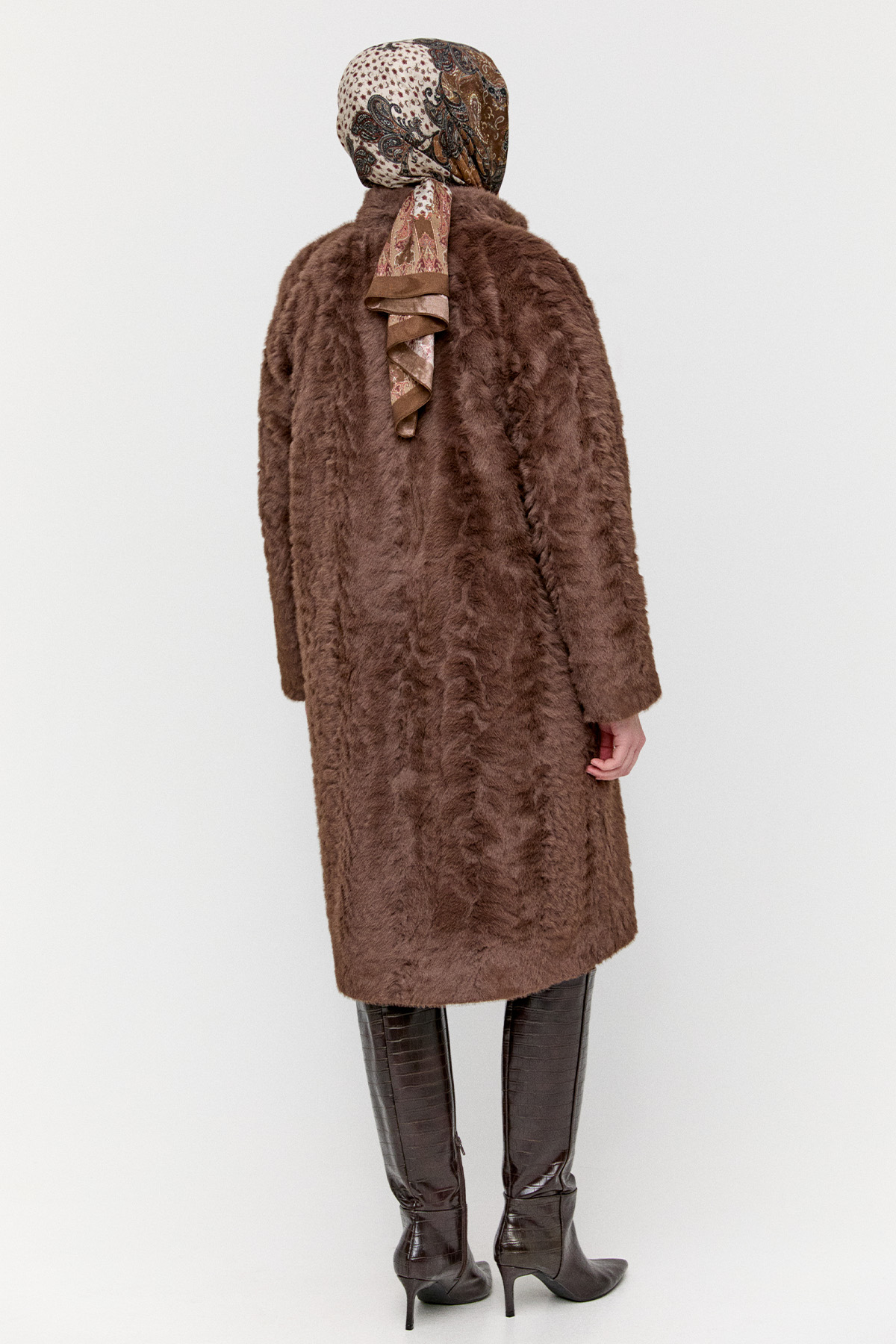 Suni Kürk Çift Cepli Kaban, Tesettür Giyim