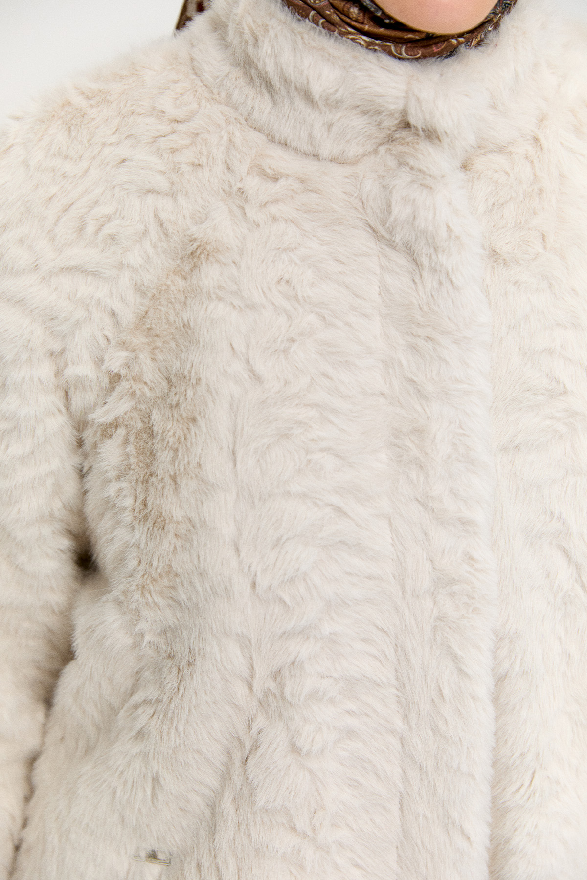 Suni Kürk Çift Cepli Kaban, Tesettür Giyim