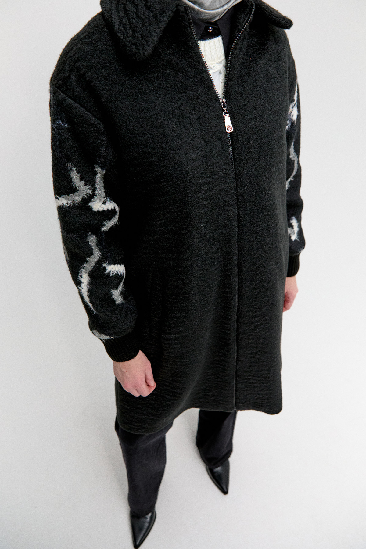 Ribanalı Fermuarlı Kaban, Tesettür Giyim