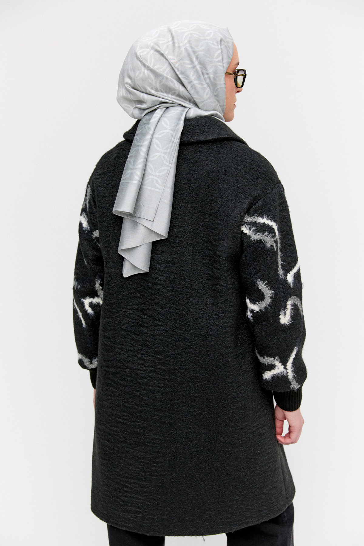 Ribanalı Fermuarlı Kaban, Tesettür Giyim