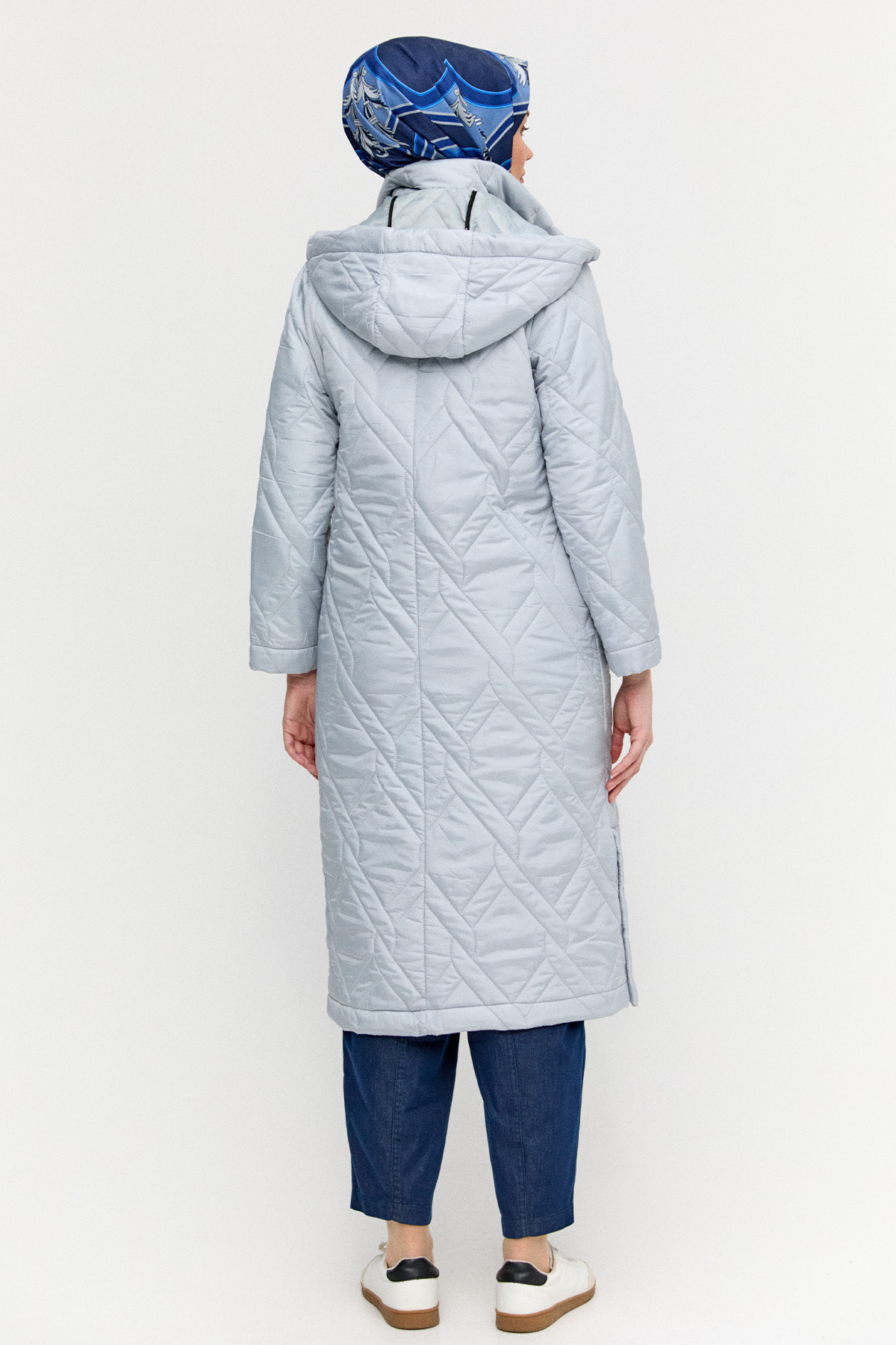 Çıt Detaylı Kapitone Kaban, Tesettür Giyim