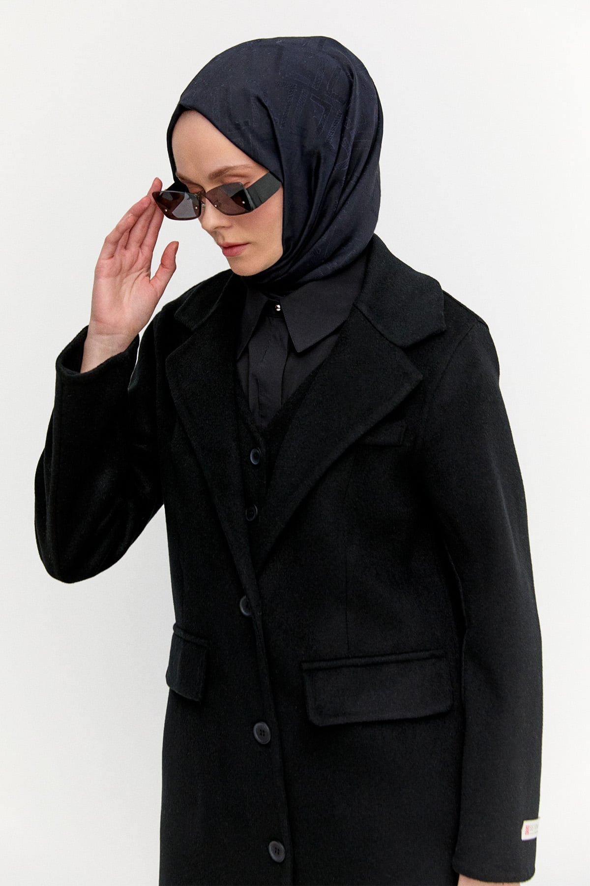 Yelekli Yün Premium Kaban, Tesettür Giyim