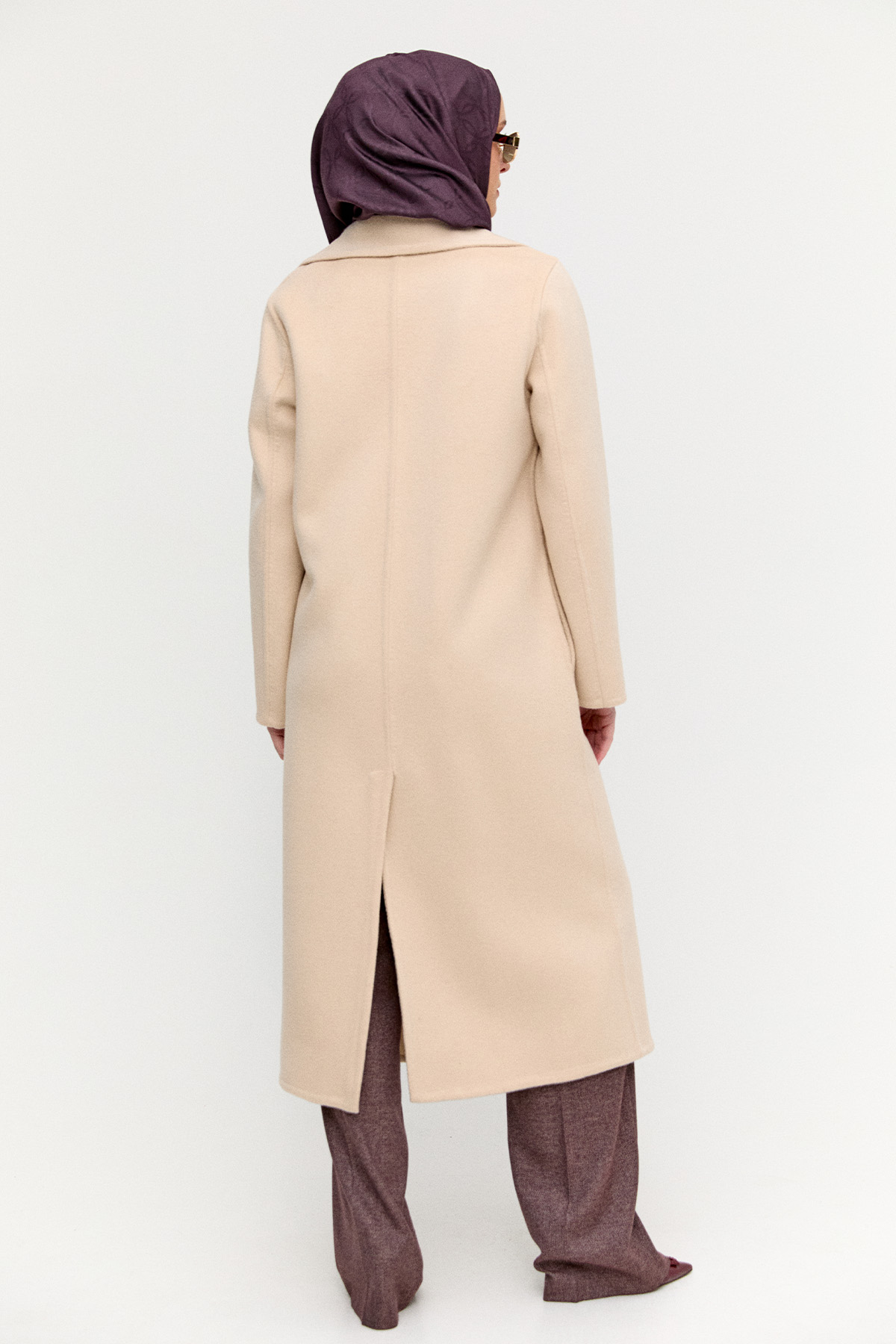 Yelekli Yün Premium Kaban, Tesettür Giyim