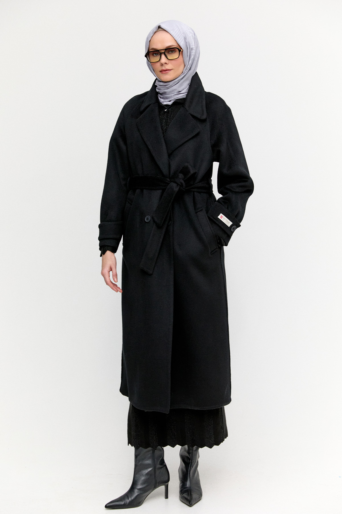 Yün Kruvaze Kaban, Tesettür Giyim