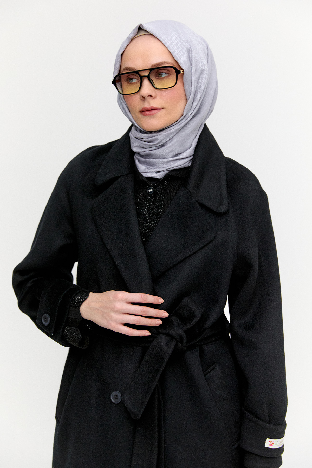 Yün Kruvaze Kaban, Tesettür Giyim