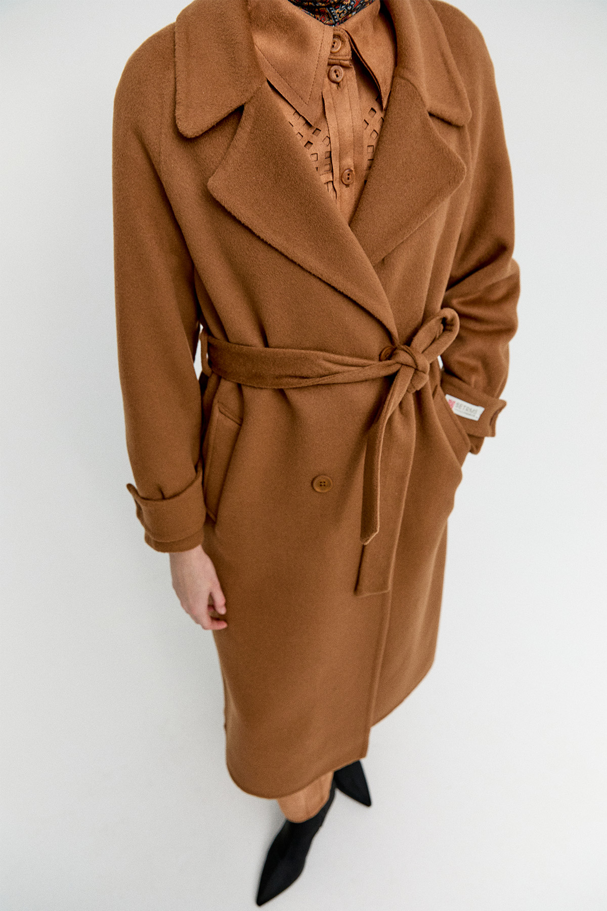 Yün Kruvaze Kaban, Tesettür Giyim