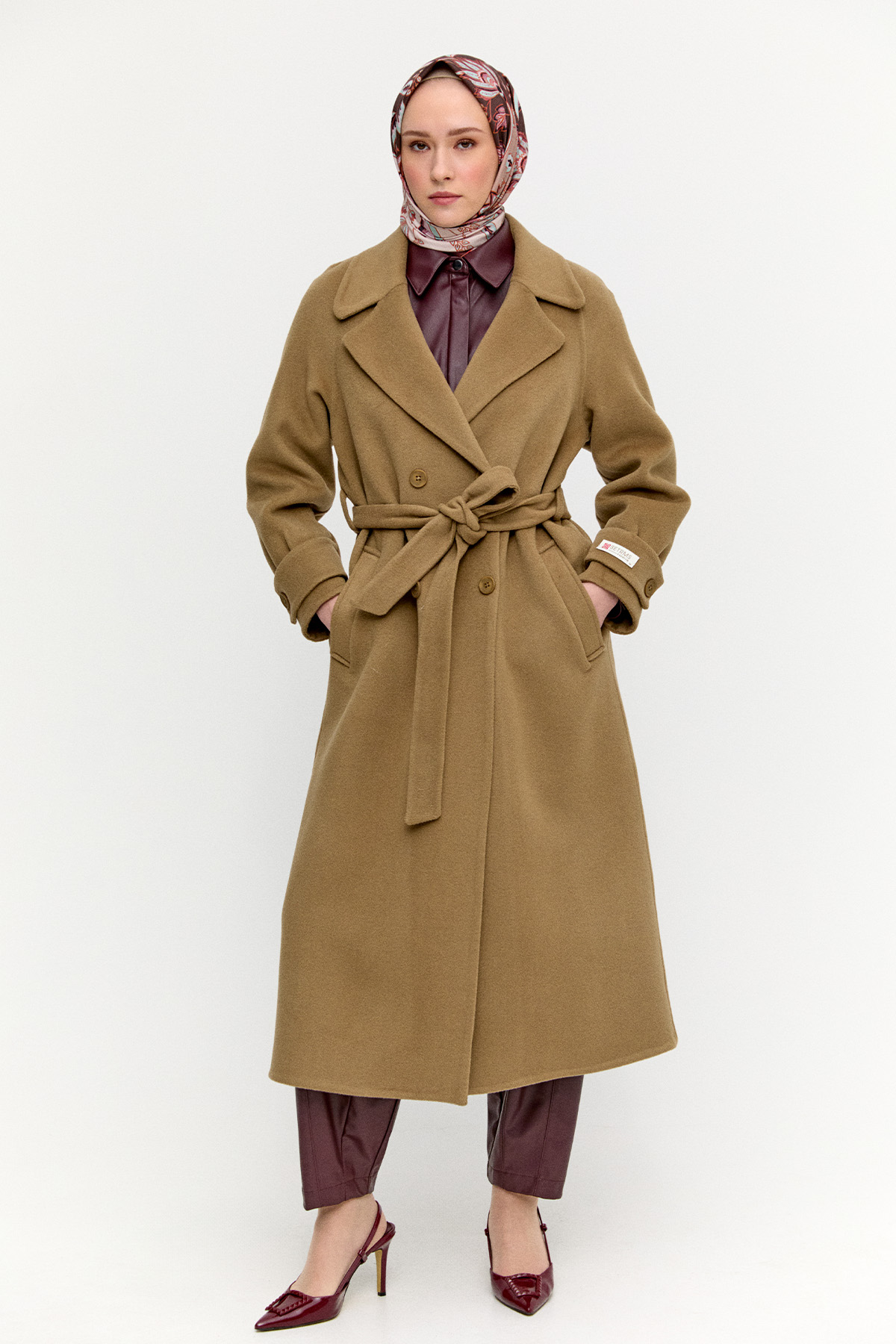 Yün Kruvaze Kaban, Tesettür Giyim