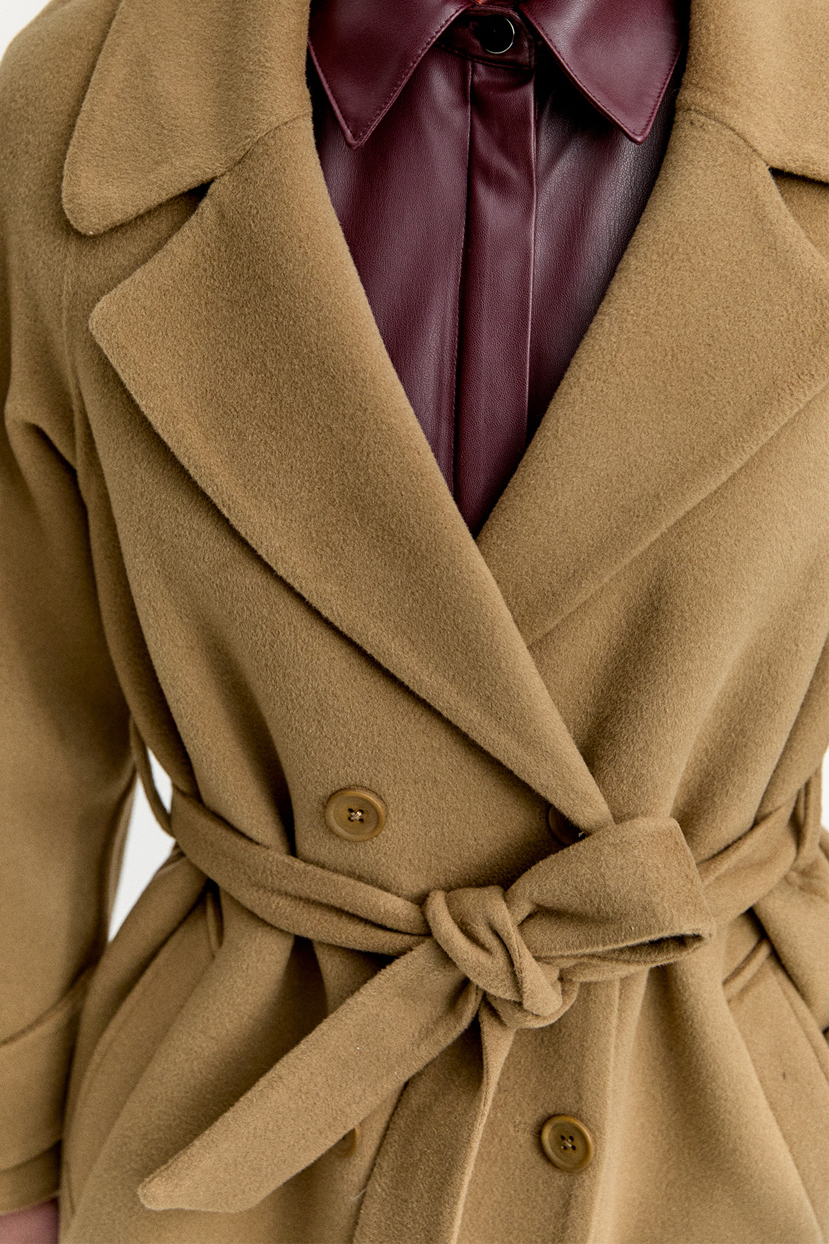 Yün Kruvaze Kaban, Tesettür Giyim