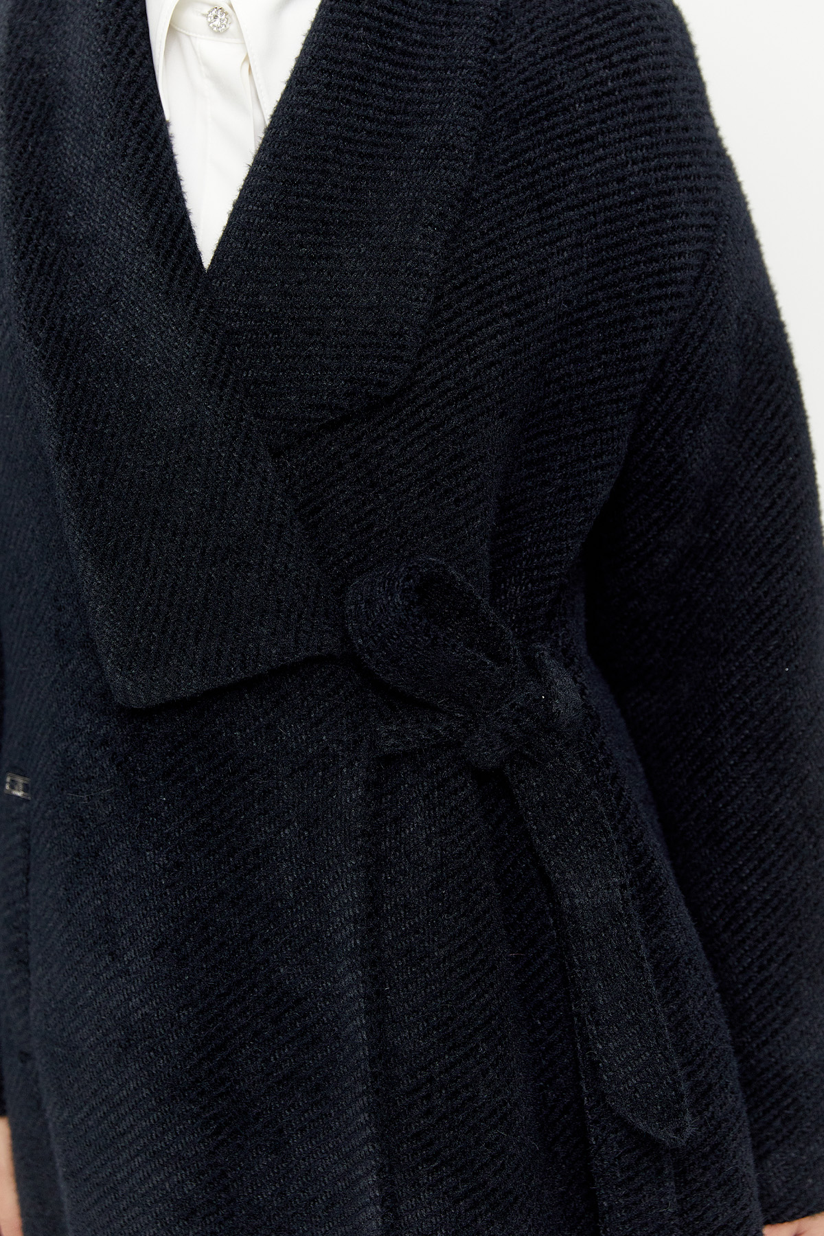 Asimetrik Yaka Oversize Manto