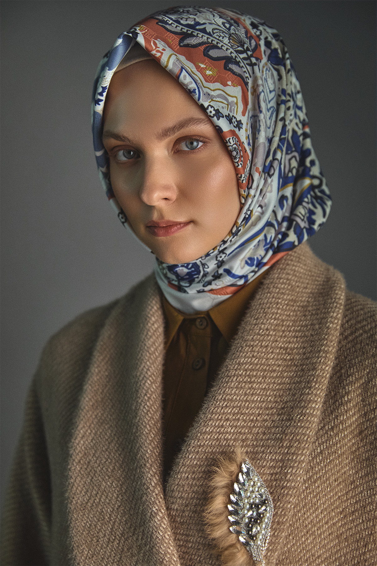 Asimetrik Yaka Oversize Manto