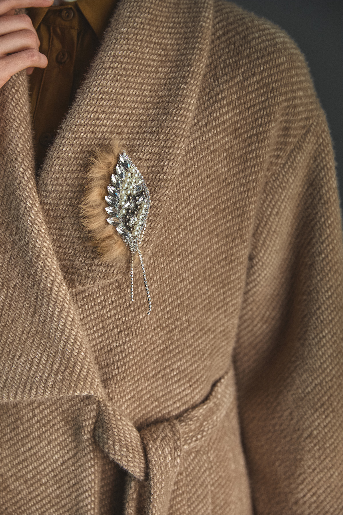 Asimetrik Yaka Oversize Manto