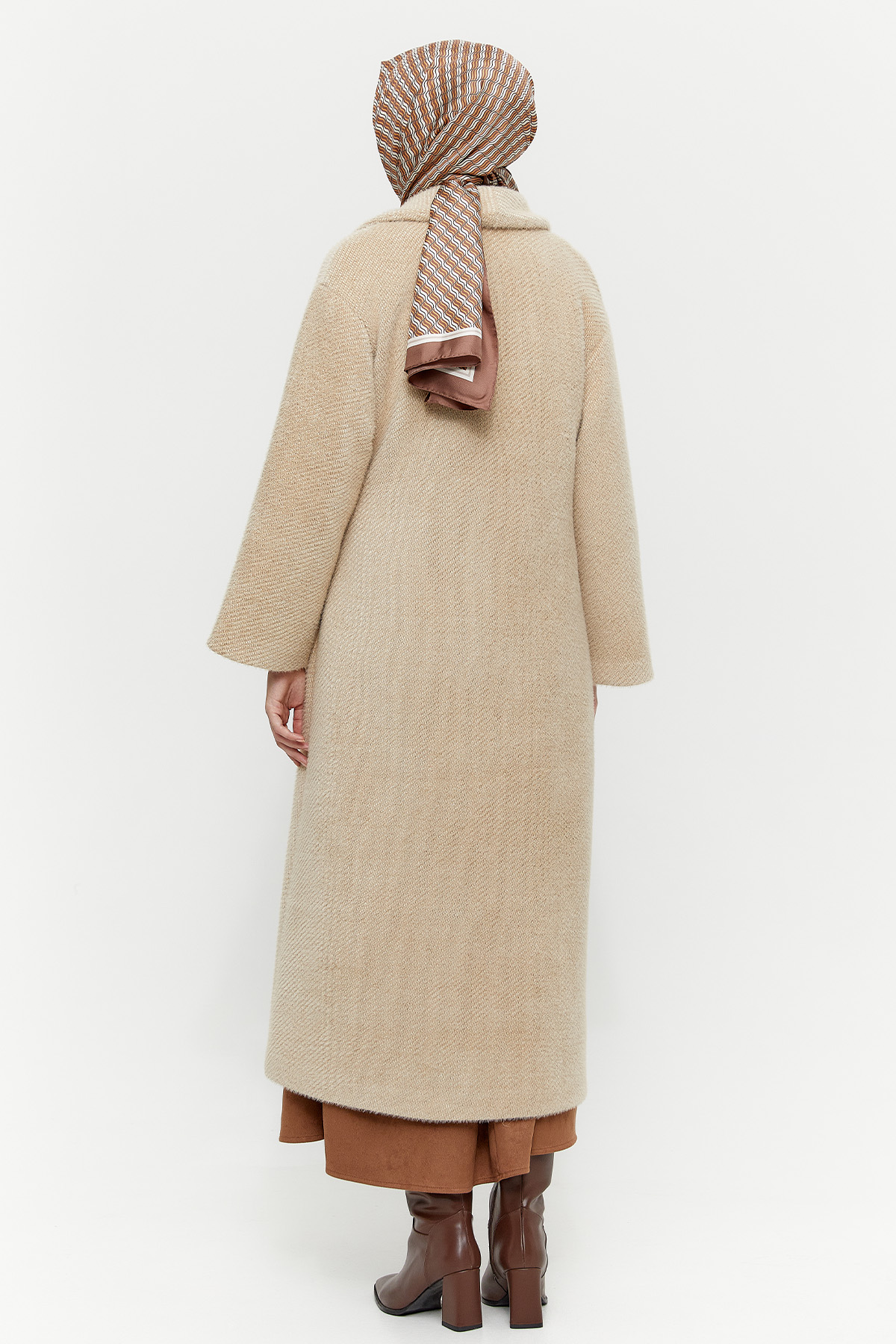 Asimetrik Yaka Oversize Manto