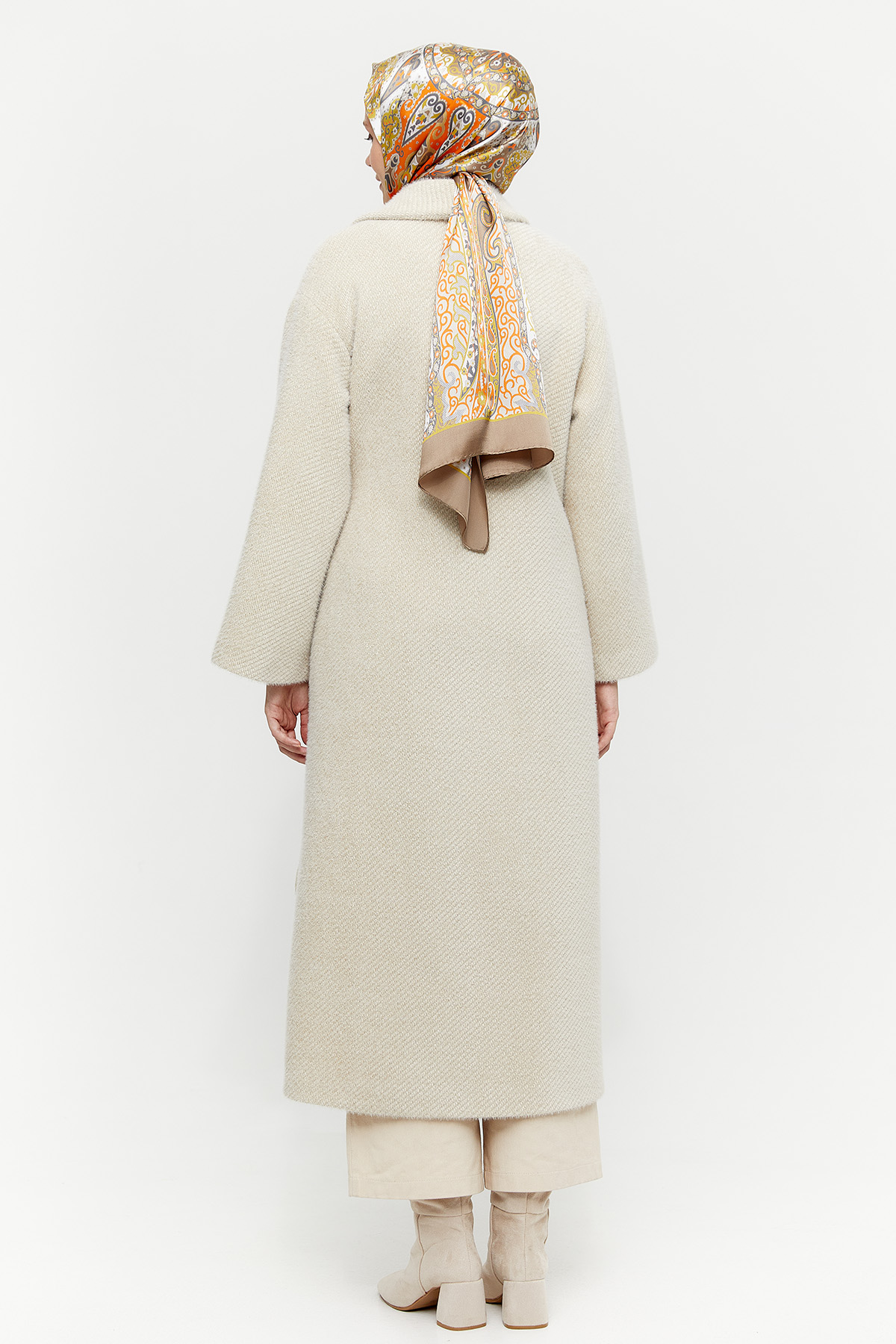 Asimetrik Yaka Oversize Manto