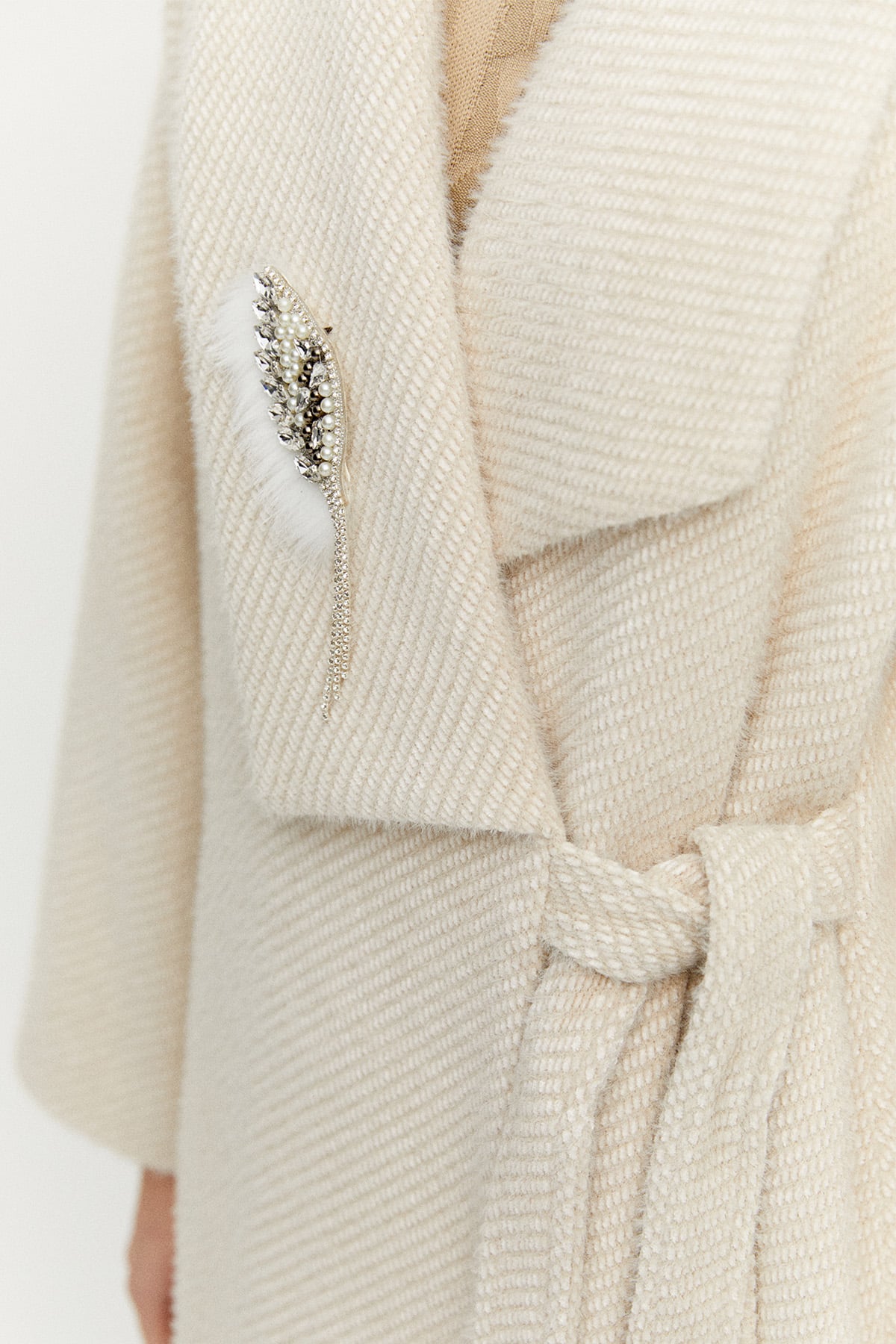 Asimetrik Yaka Oversize Manto, Tesettür Giyim