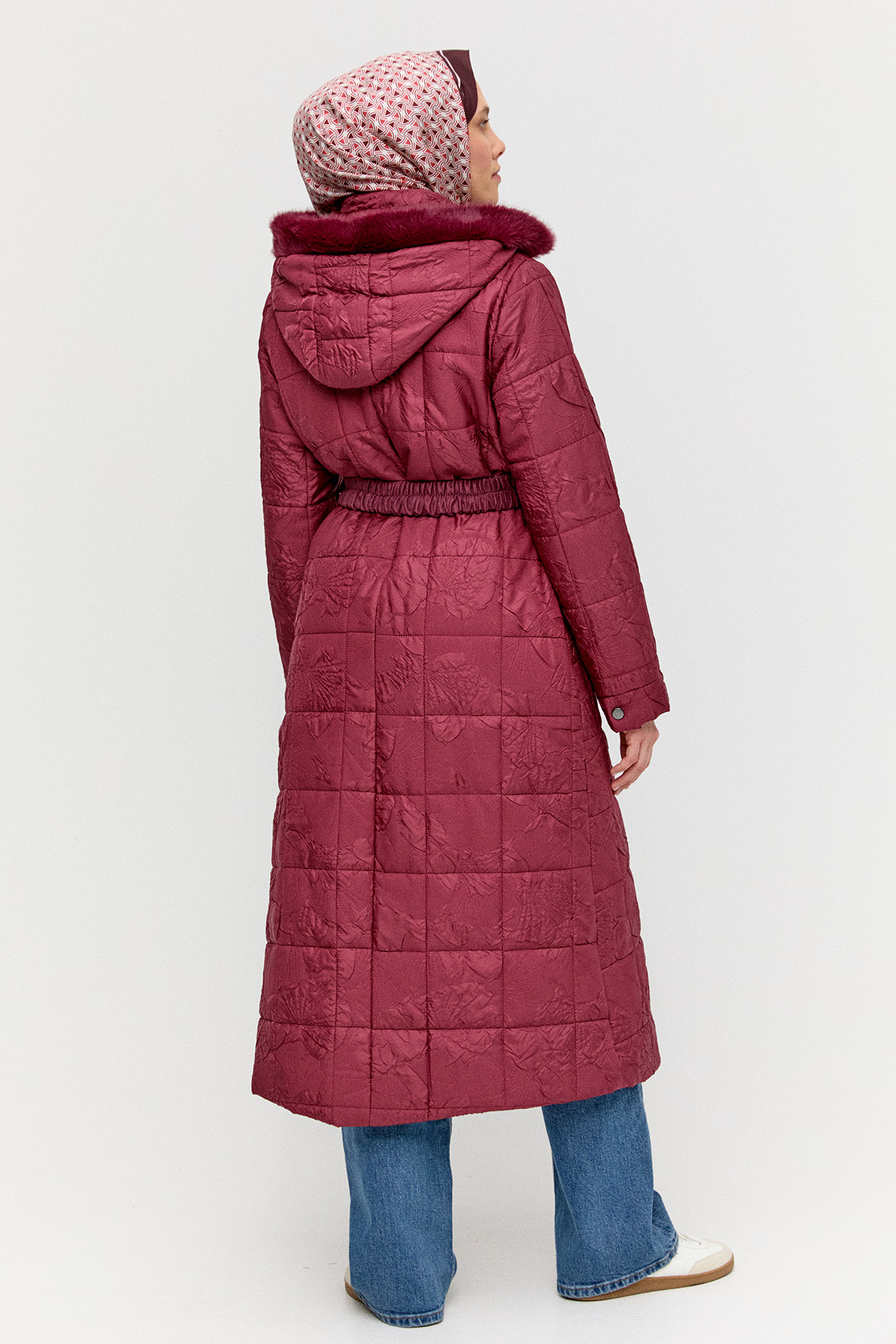 Seyyar Kapüşonlu Şişme Kaban, Tesettür Giyim