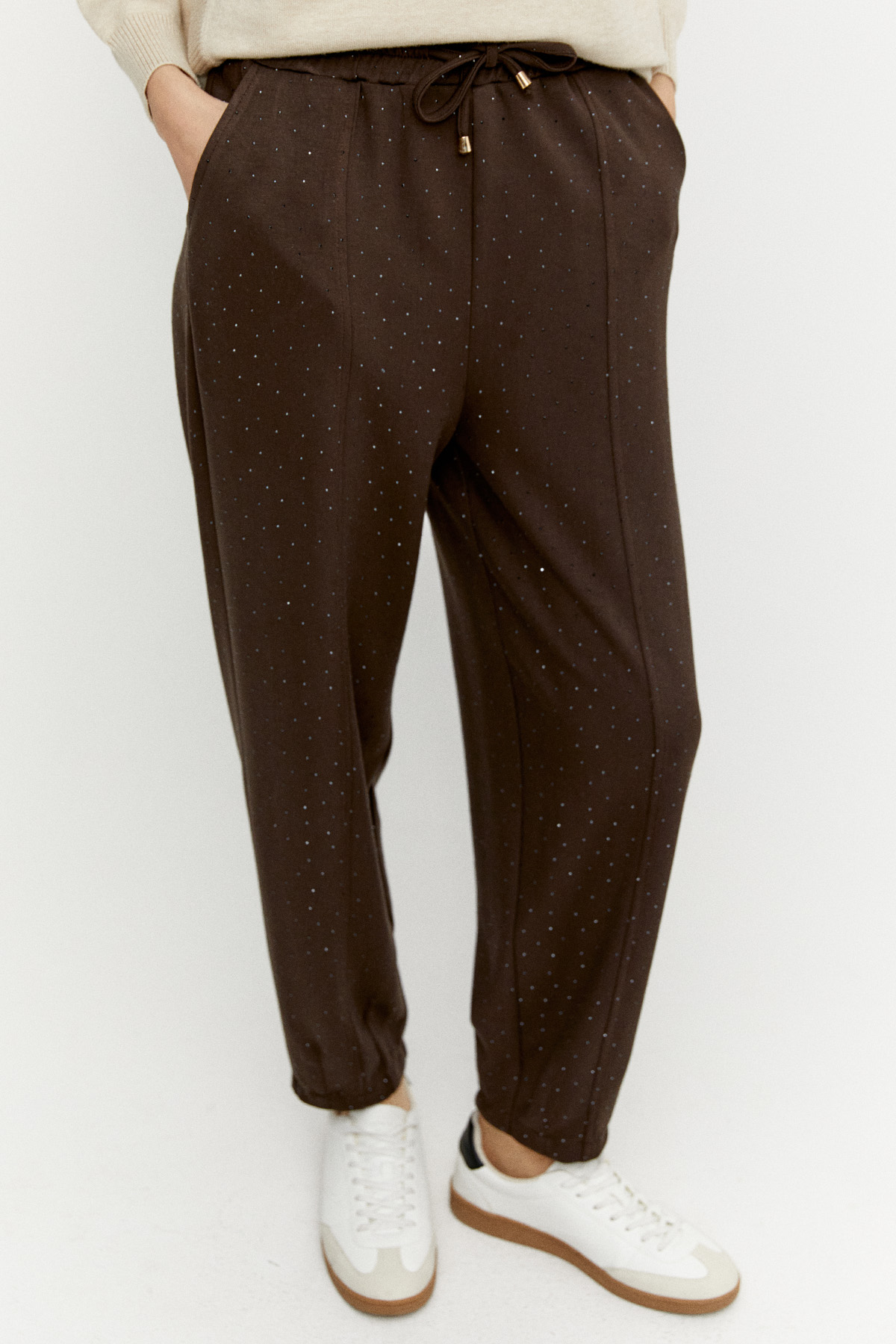 Işıltılı Spor Şık Pantolon