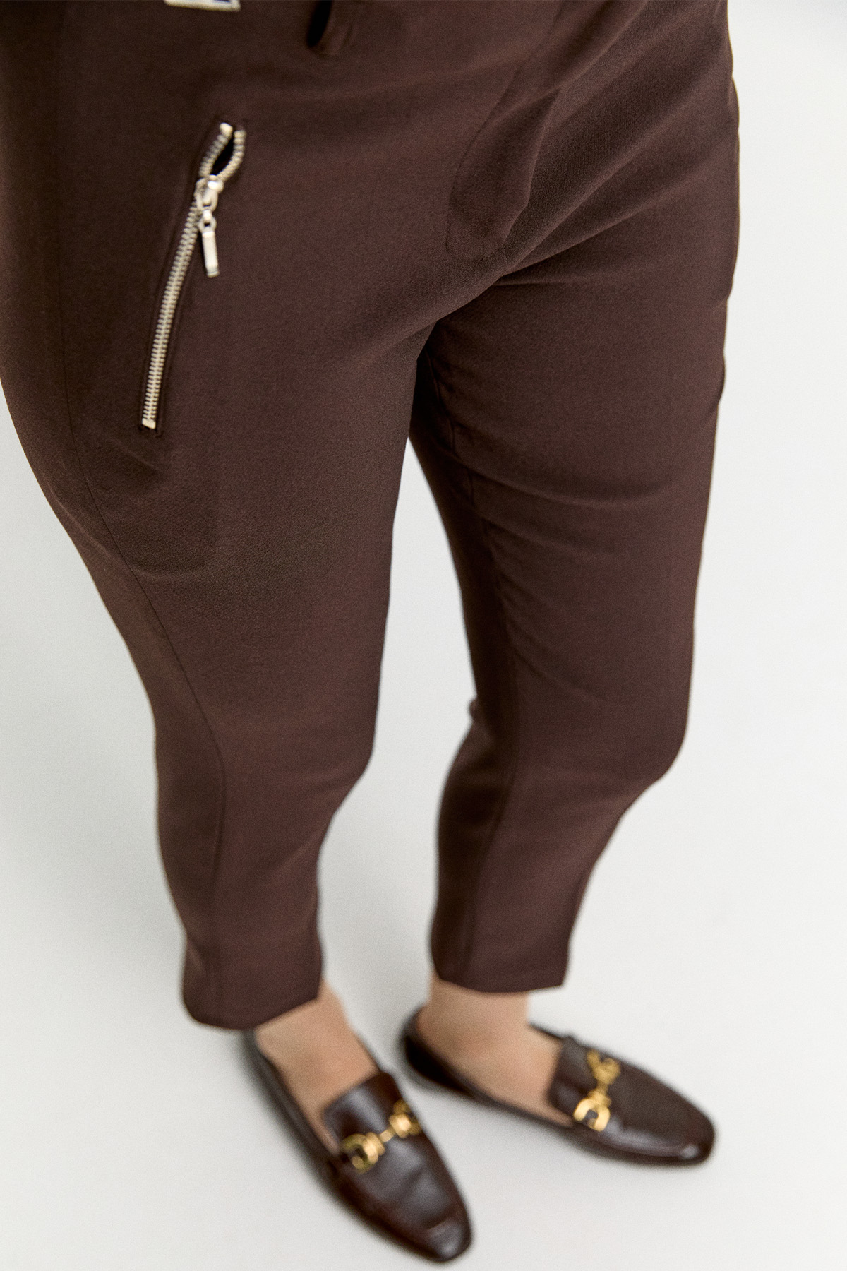 Yüksek Bel Dar Paça Şık Kumaş Pantolon, Tesettür Giyim