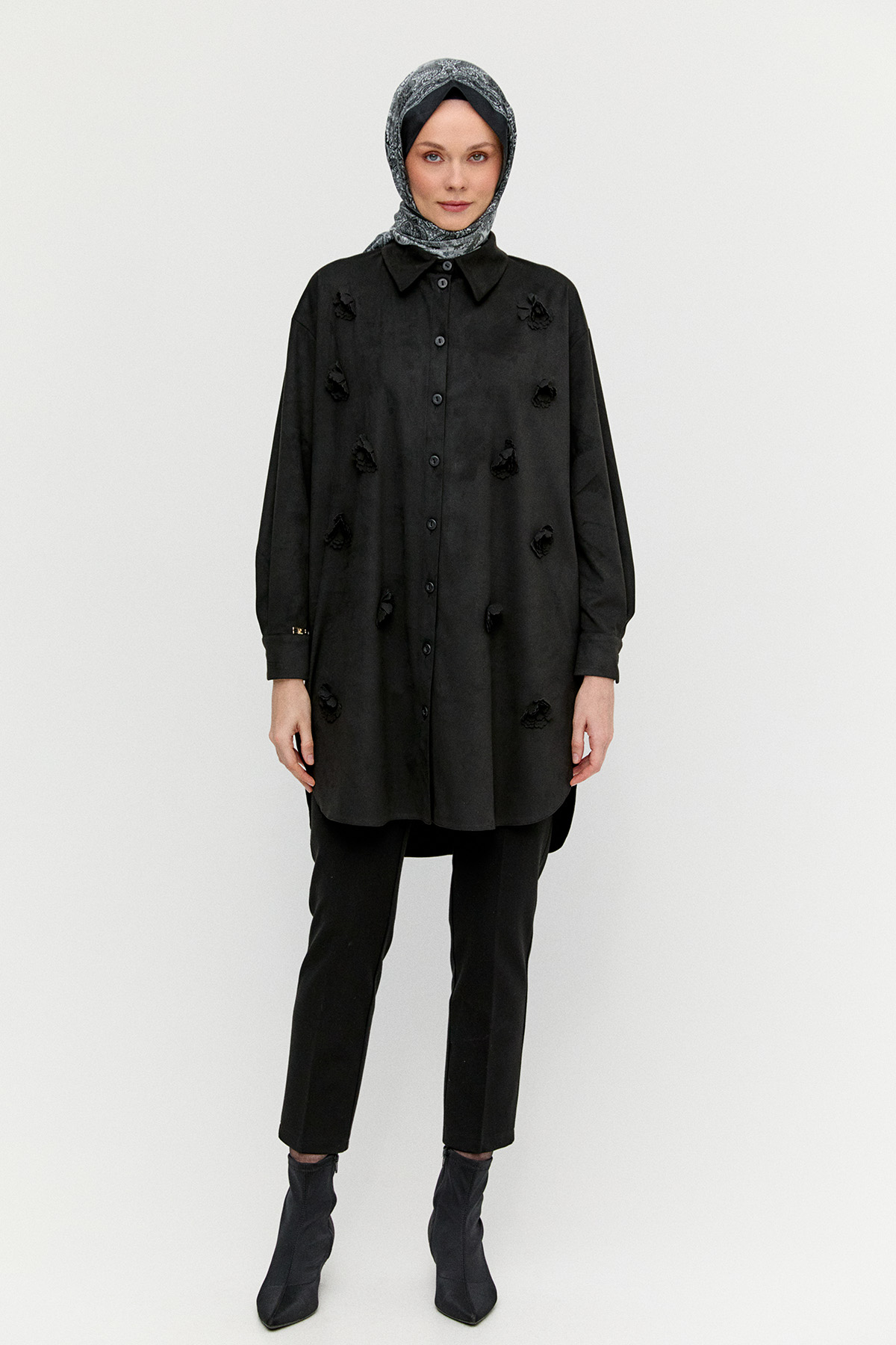 Yüksek Bel Dar Paça Pantolon, Tesettür Giyim