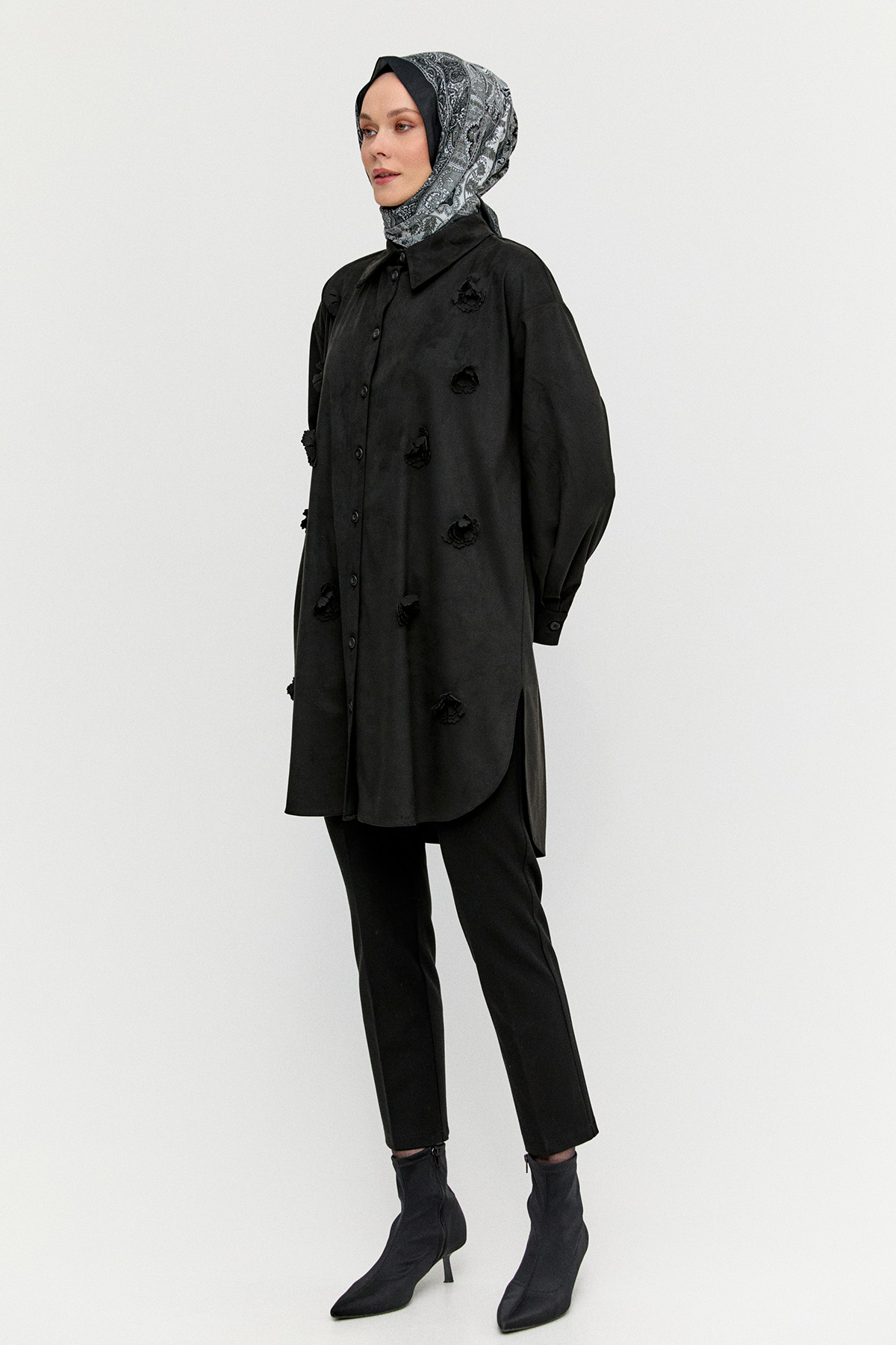 Yüksek Bel Dar Paça Pantolon, Tesettür Giyim