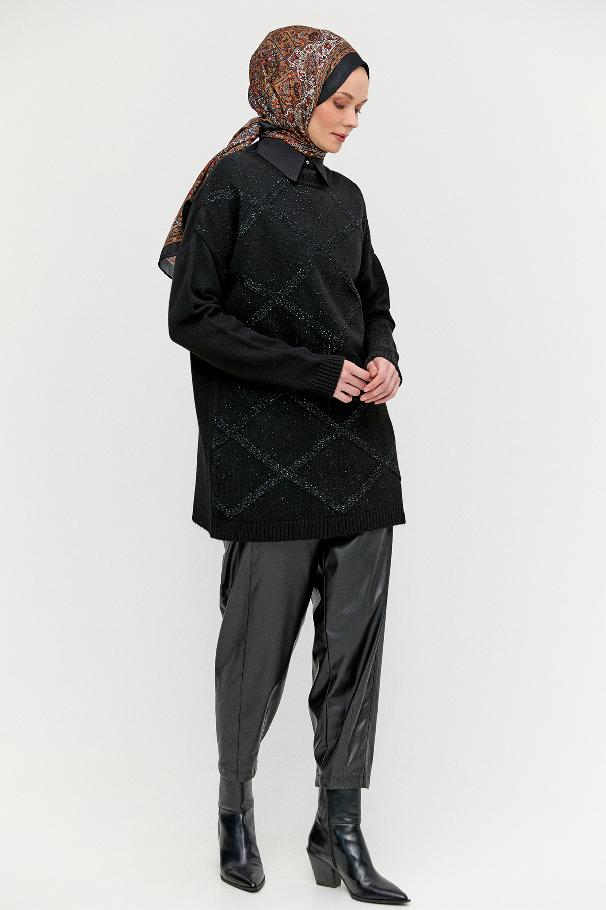 Suni Deri Pantolon, Tesettür Giyim