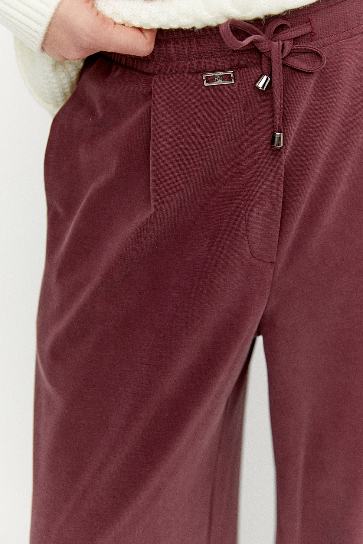 Stoper Detaylı Rahat Kesim Pantolon