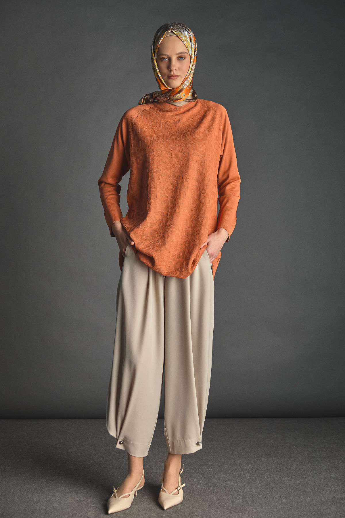 Krep Şalvar Pantolon