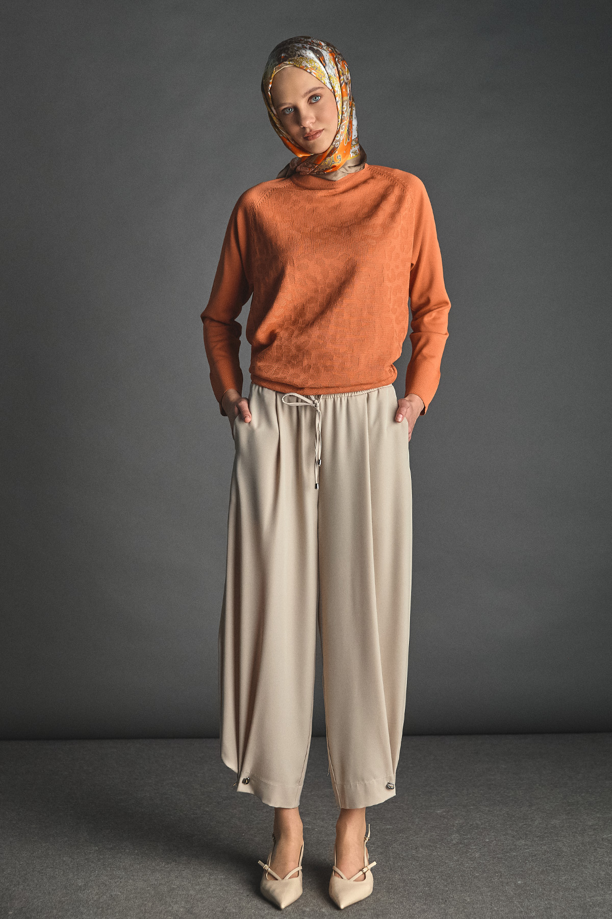 Krep Şalvar Pantolon