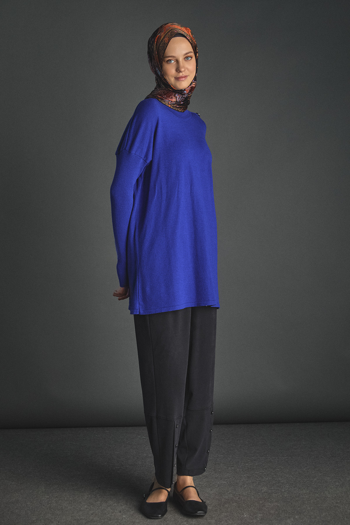 Süs Düğmeli Spor Pantolon