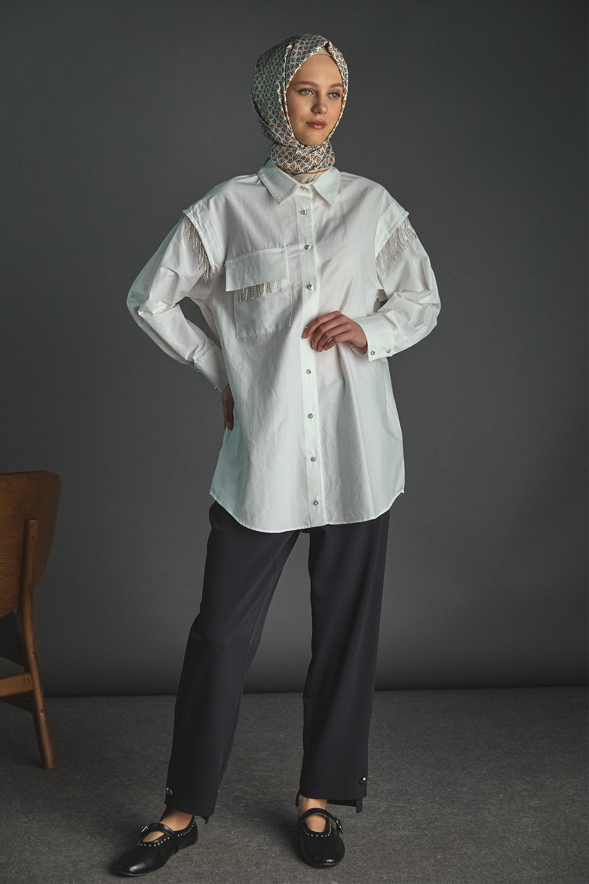 Düğme Detaylı Havuç Pantolon