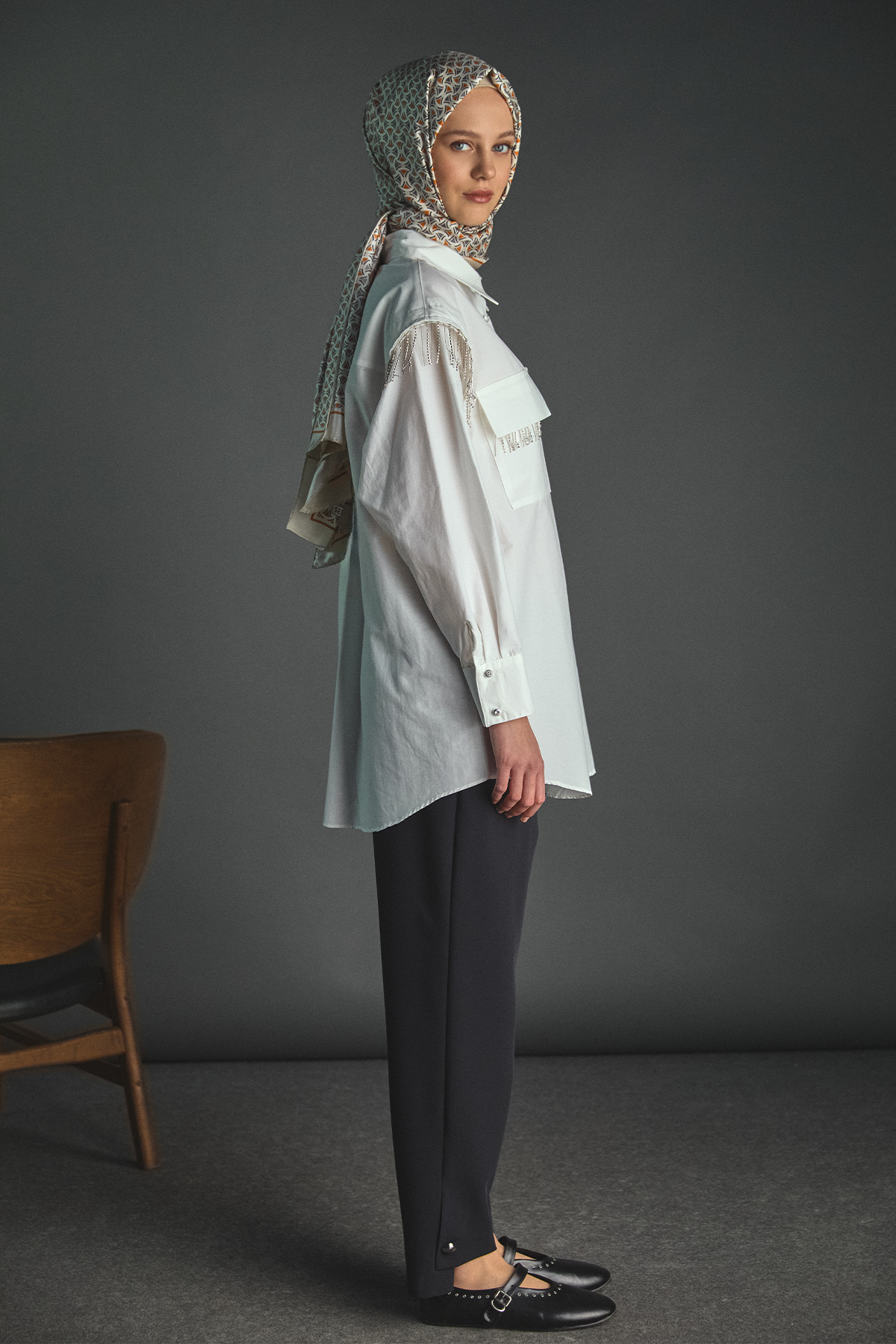 Düğme Detaylı Havuç Pantolon