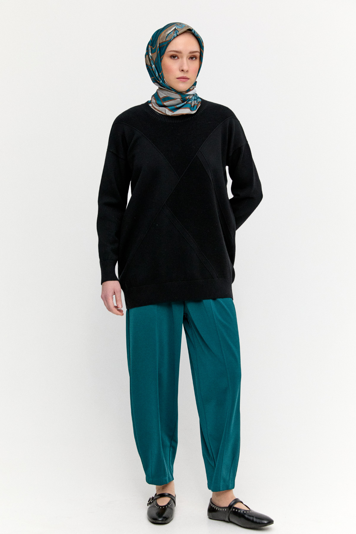 Rahat Form Pensli Pantolon, Tesettür Giyim