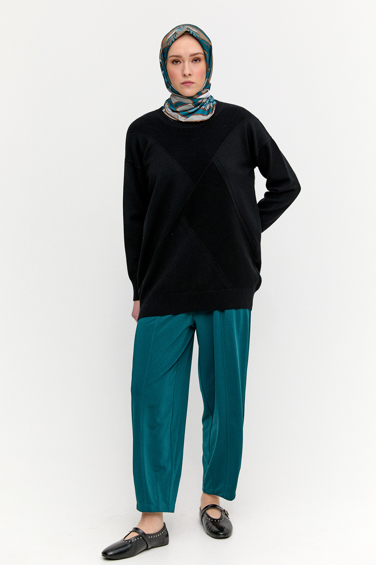 Rahat Form Pensli Pantolon, Tesettür Giyim