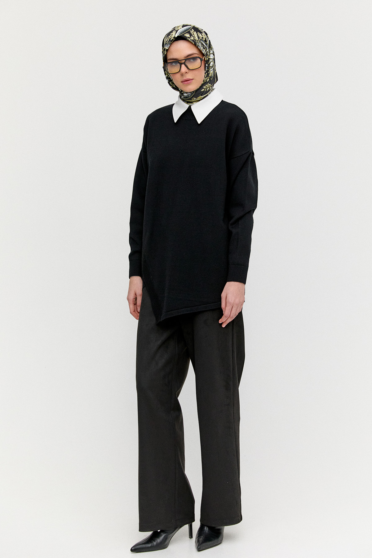 Süet Boru Paça Pantolon, Tesettür Giyim